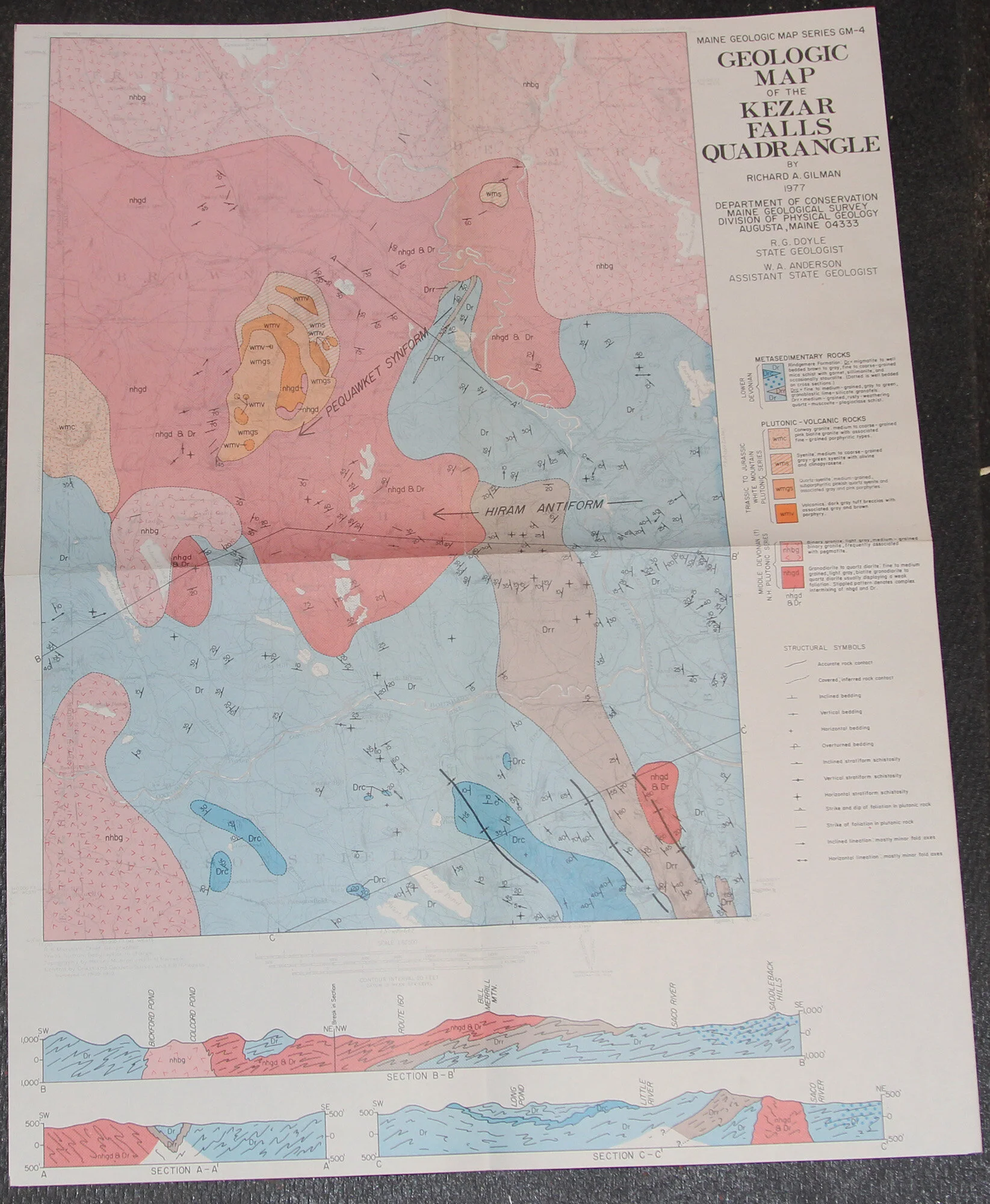 Geologic Map of Kezar Falls ME 1
