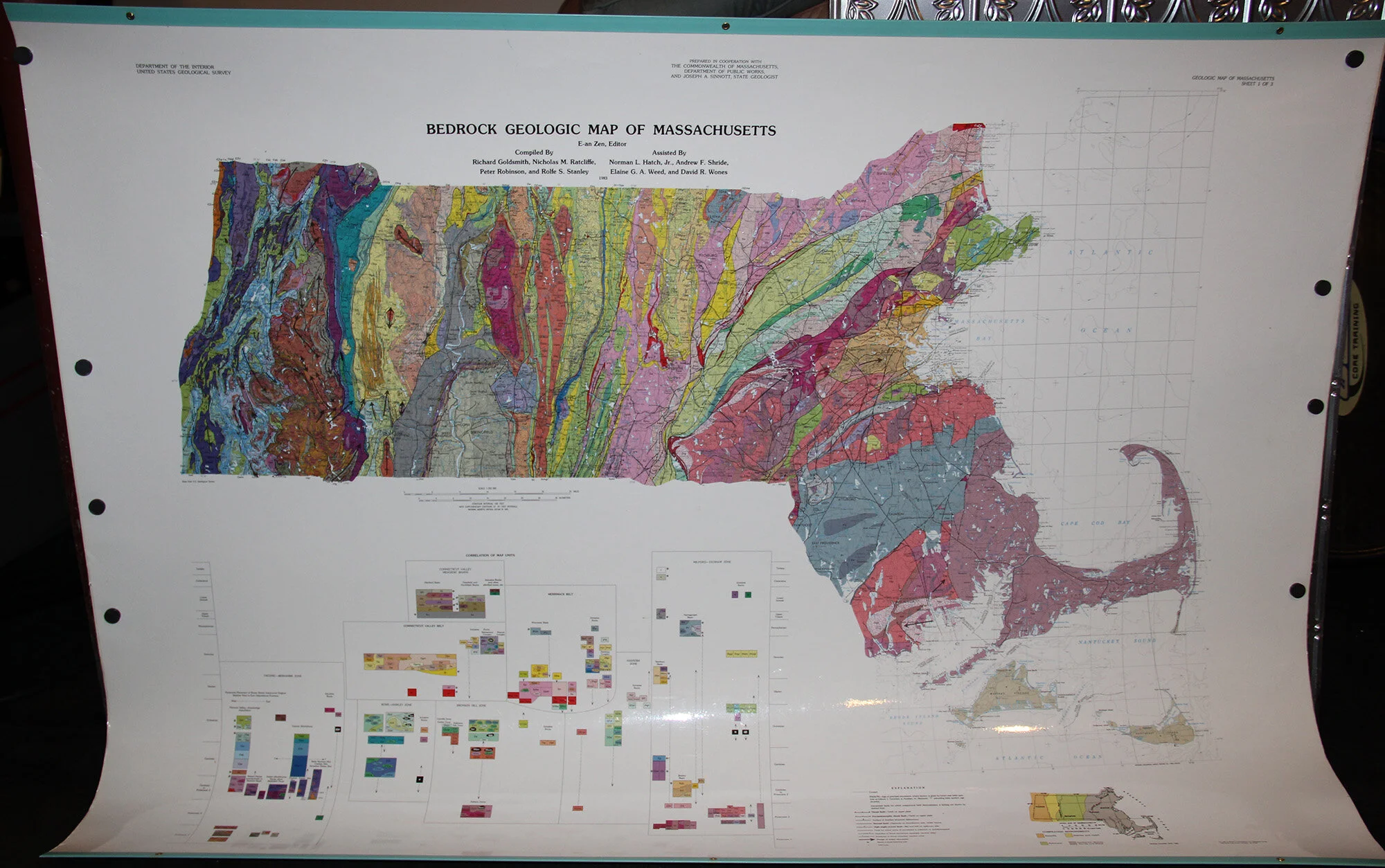 Bedrock Geologic Map of Massachusetts 1