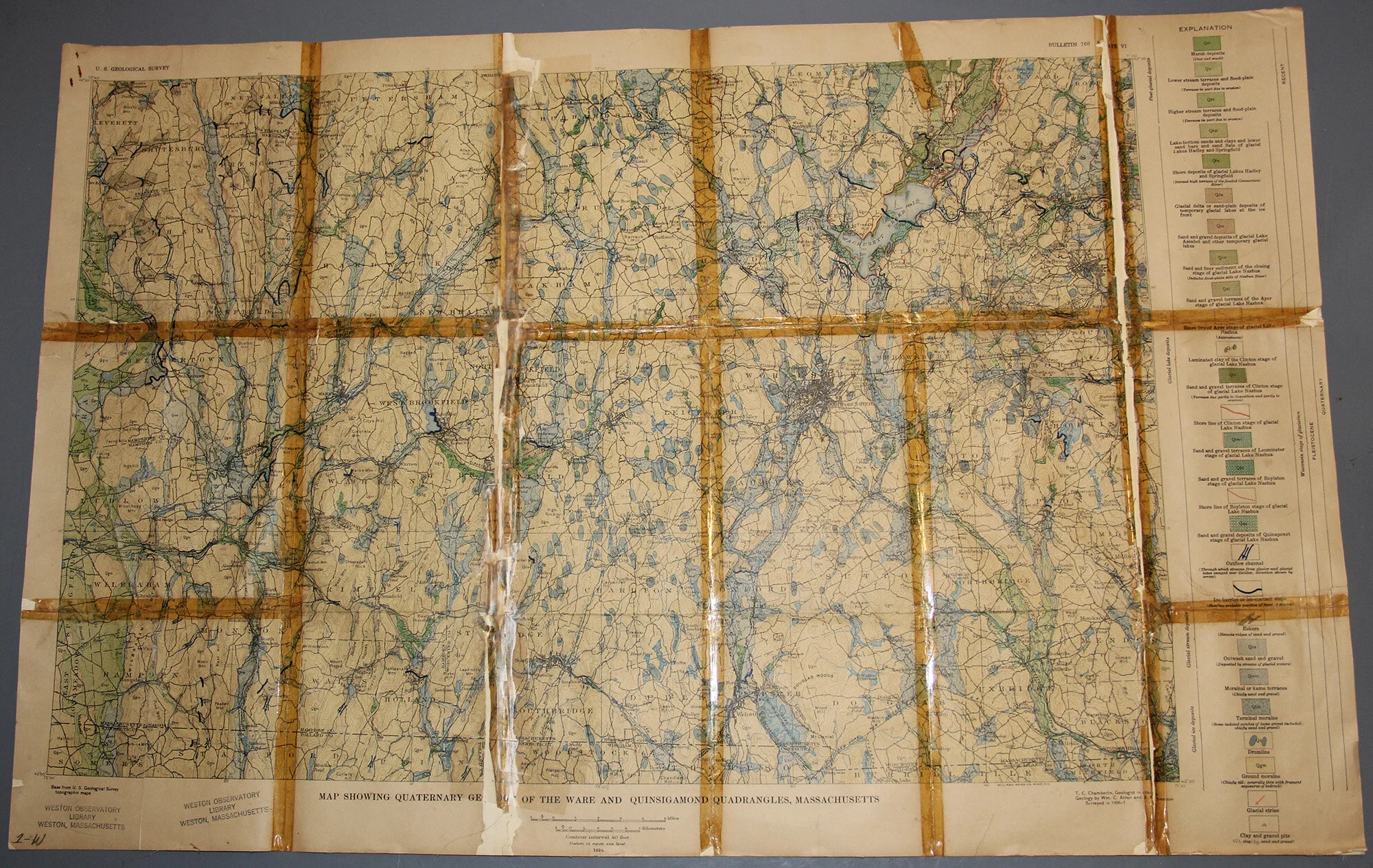 Quarternary Geology of Ware &amp; Quinsigamond Quads 1