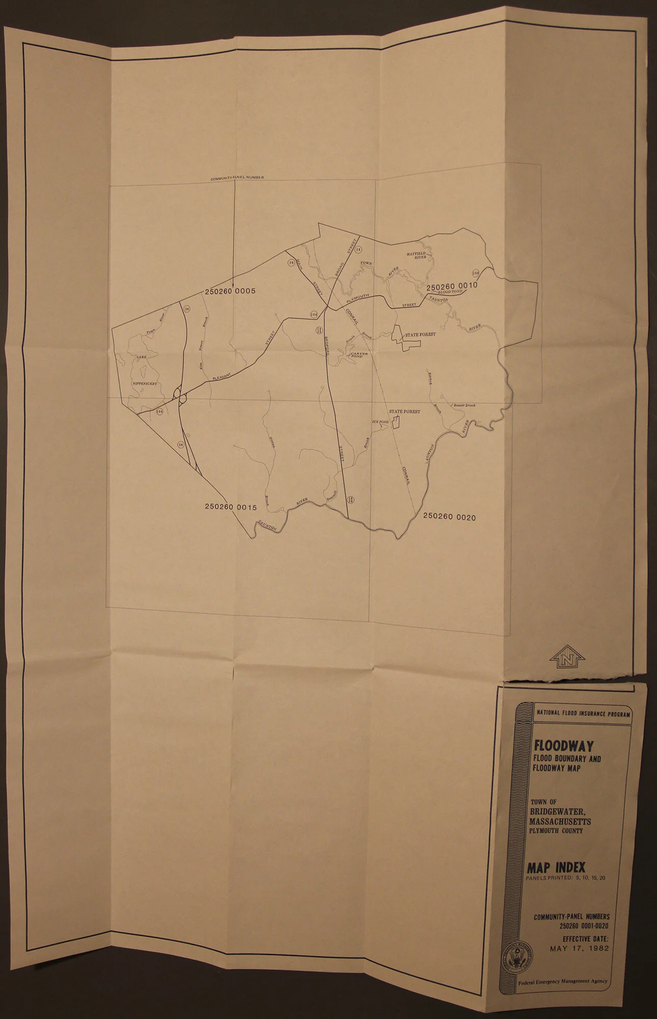 Bridgewater - Flood Boundry &amp; Floodway Map 1