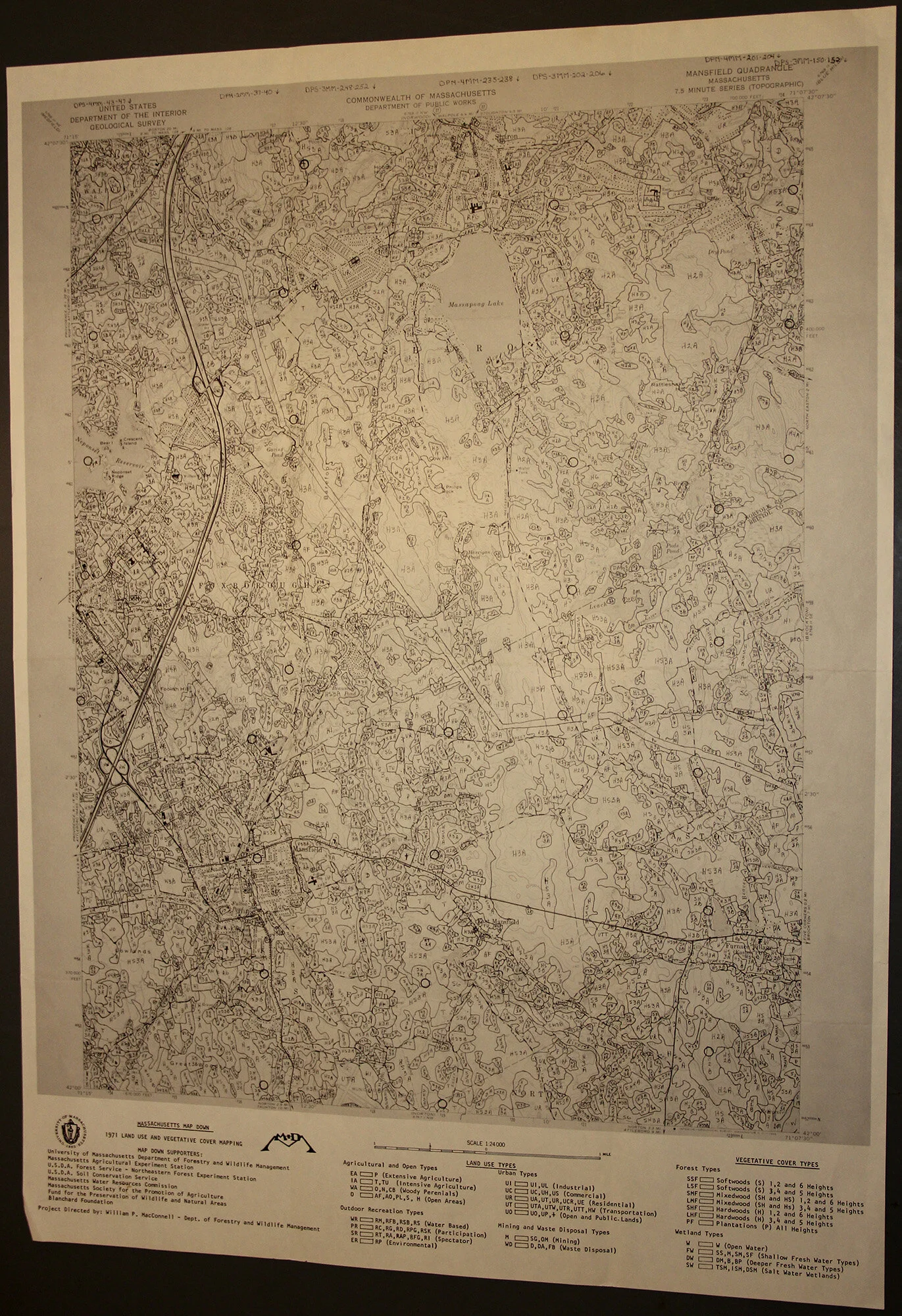 Mansfield - 1971 Land Use and Vegetable Coverage Map 1