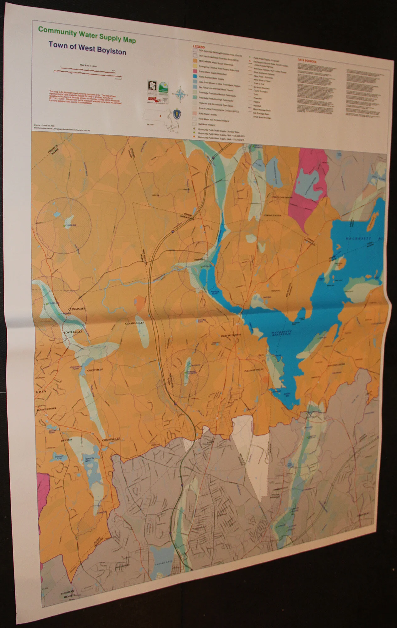 West Boylston - Community Water Supply Map 1