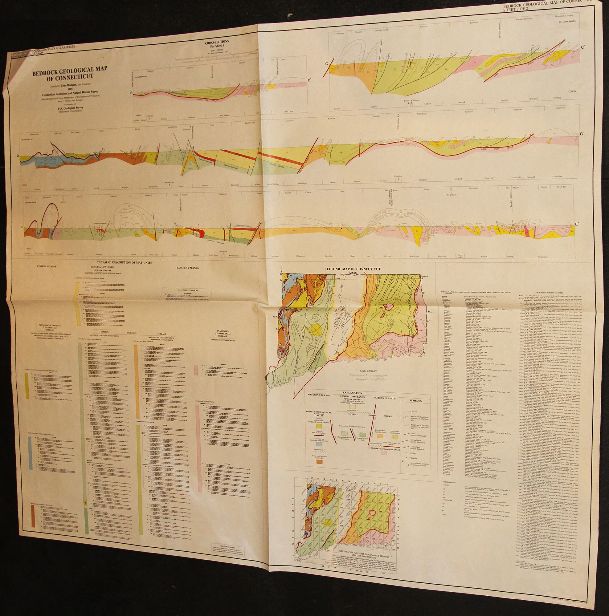 Bedrock Geologic Map of Connecticut (page 2 only) 1
