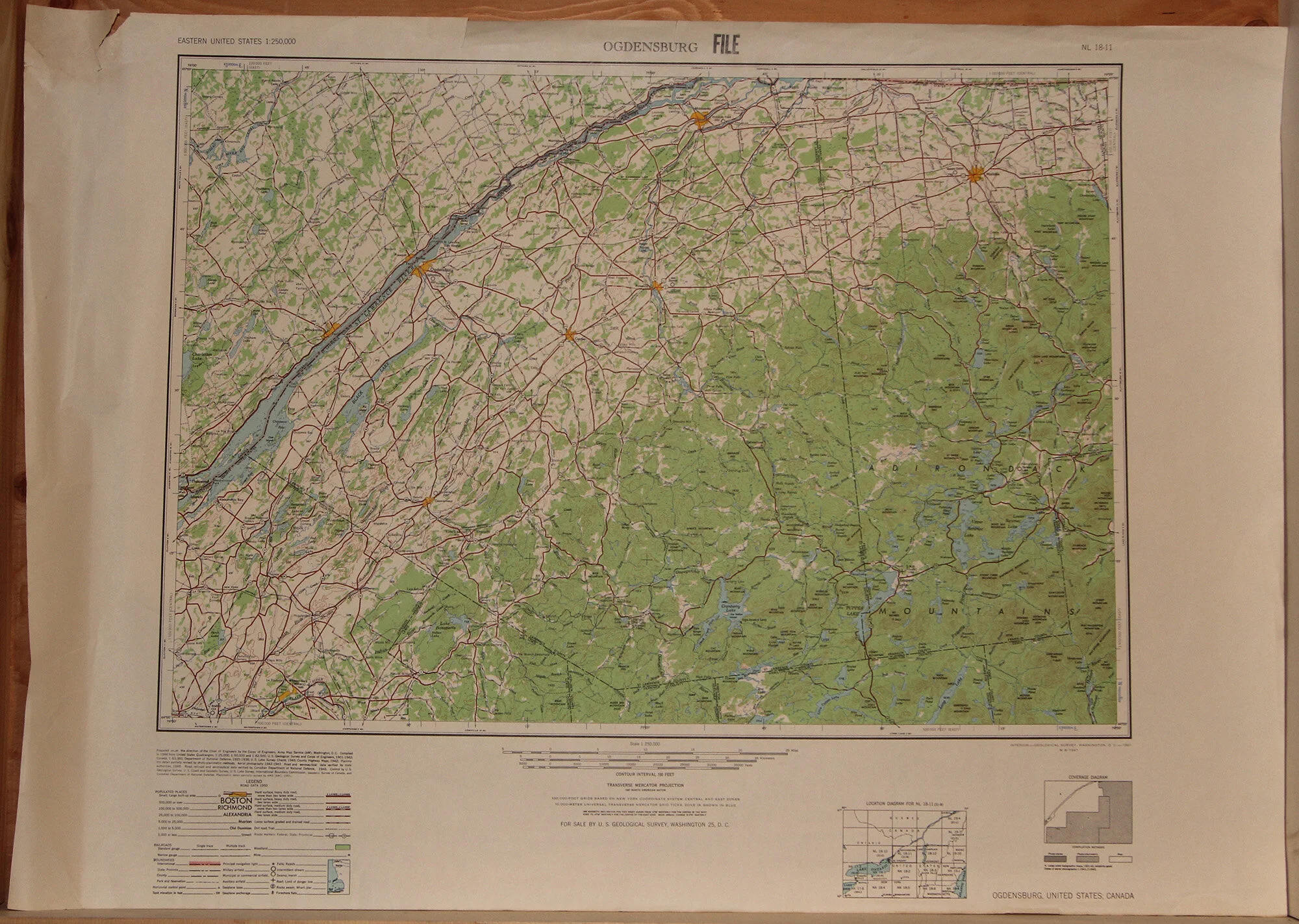 NY ONT - Ogdensburg 250k 1