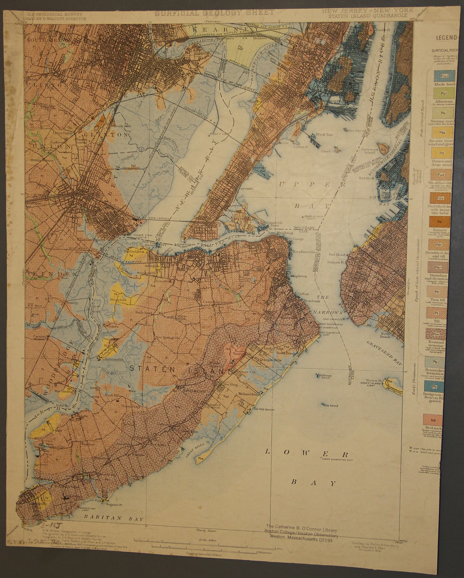 NJ NY - Staten Island Geologic Quad 1