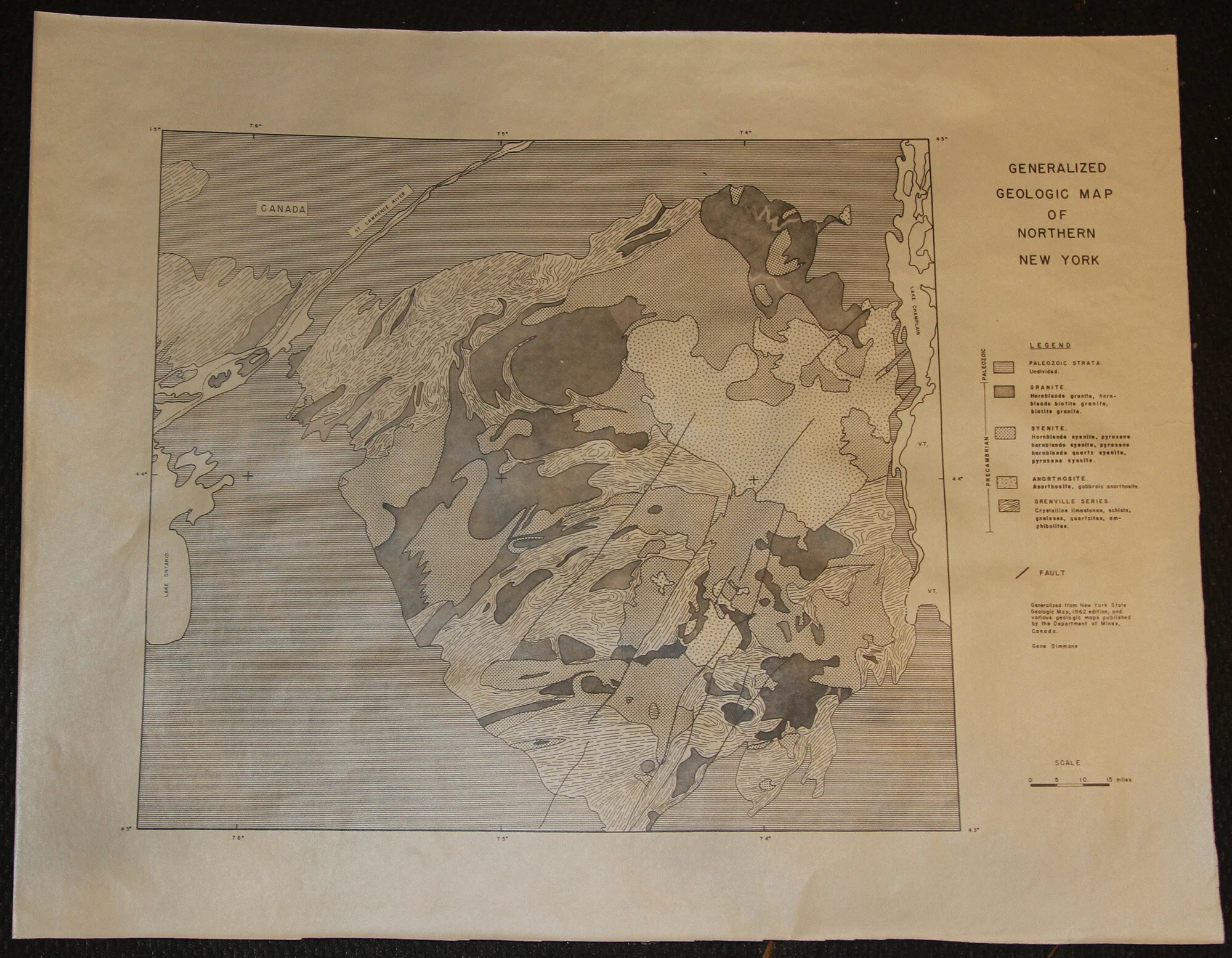 NY - Generalized Geologic Map of Northern New York 1