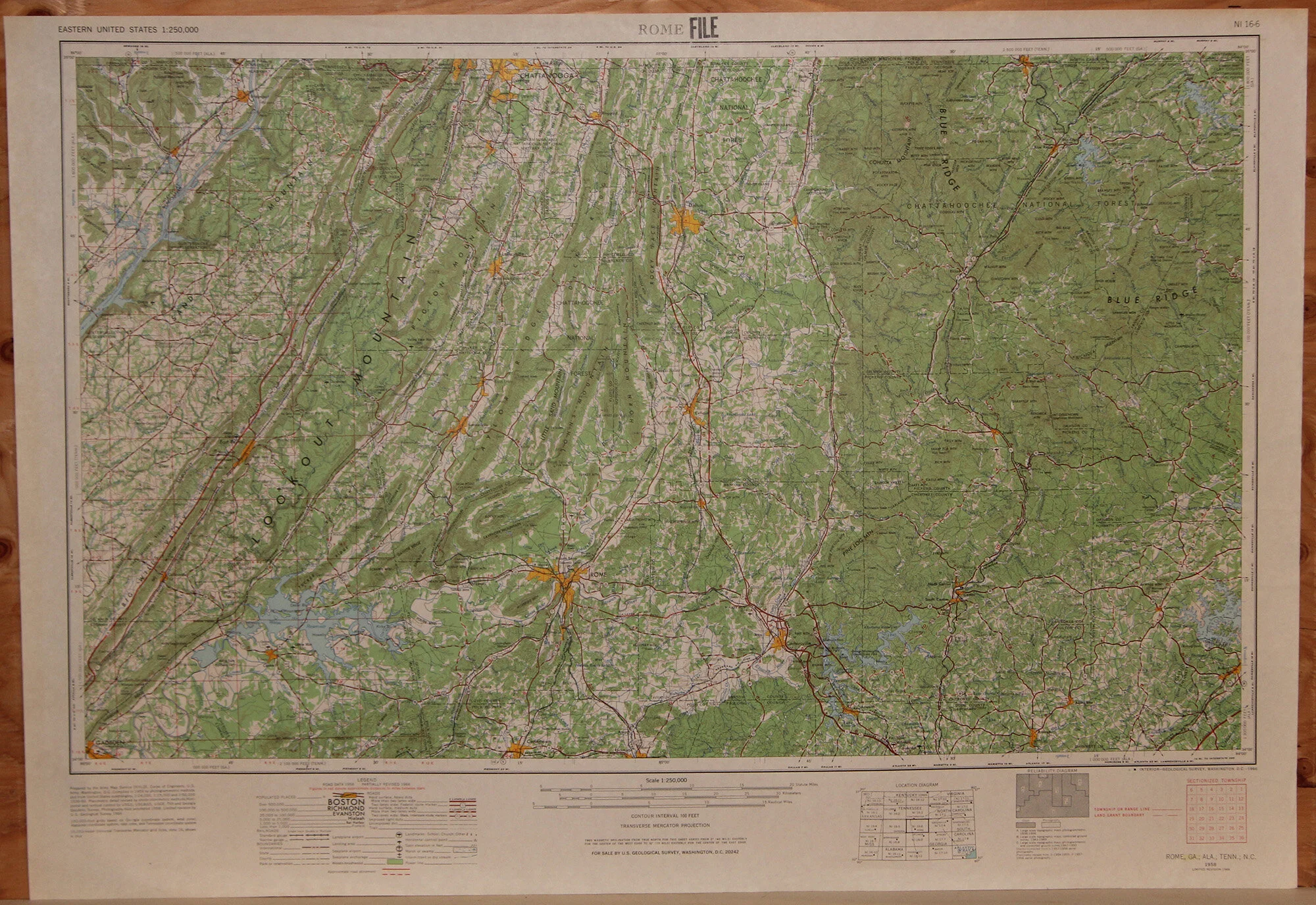 GA AL TN NC - Rome 250k 1