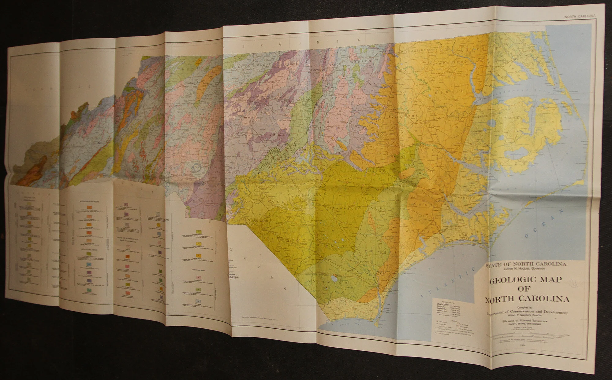 Geologic Map of North Carolina NC 1