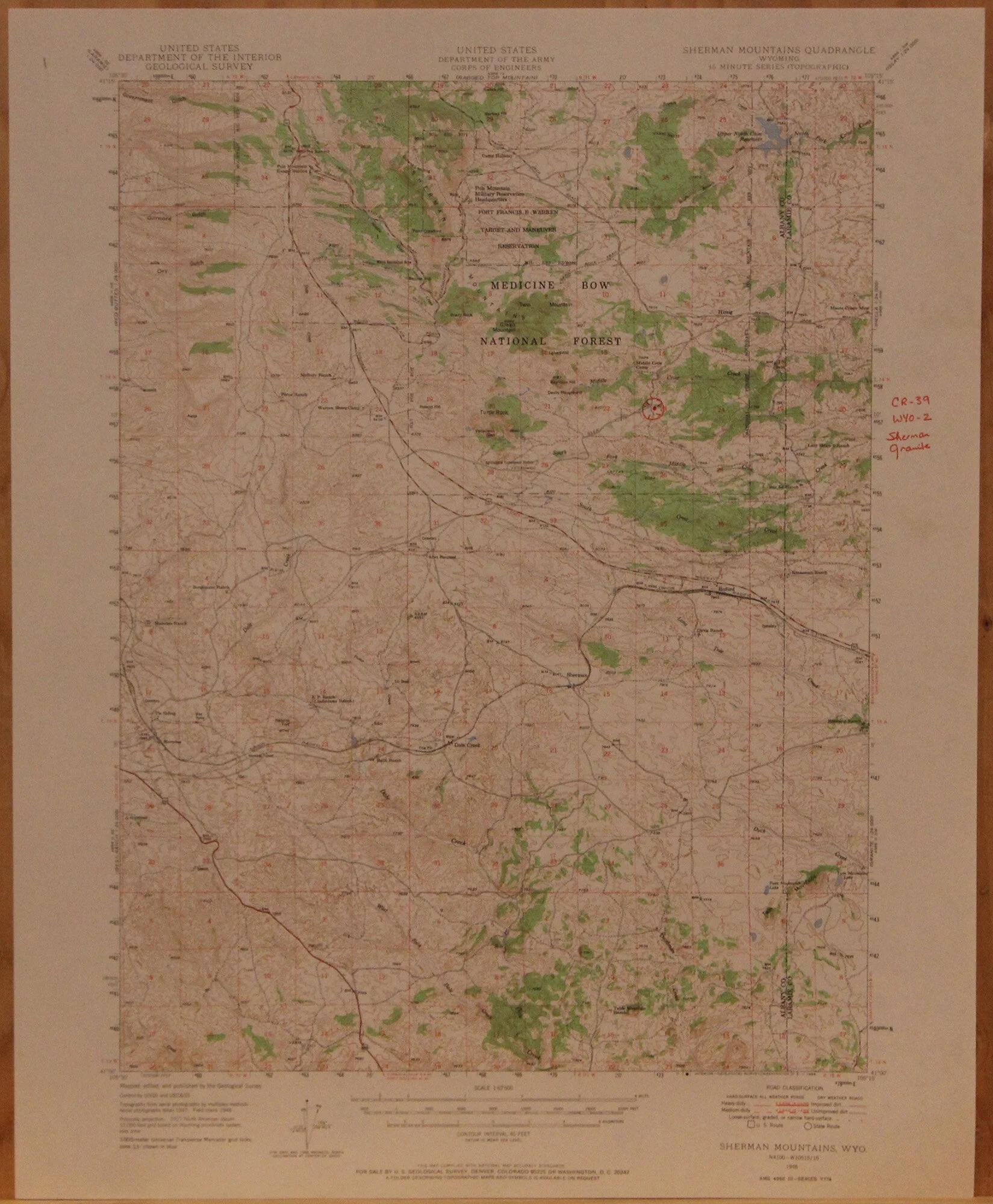 WY - Sherman Mountains 62500 1