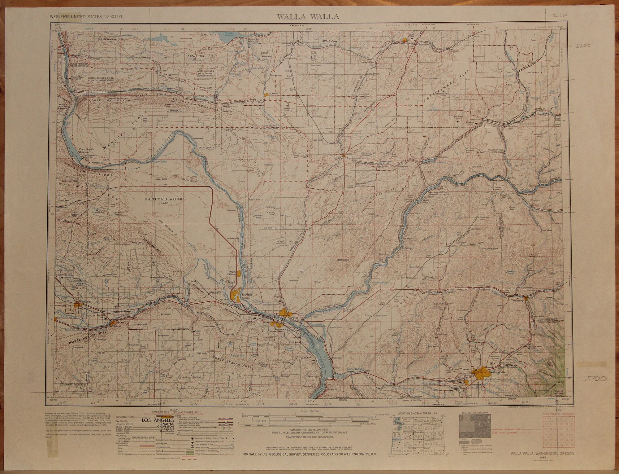 WA OR - Walla Walla 250k 1