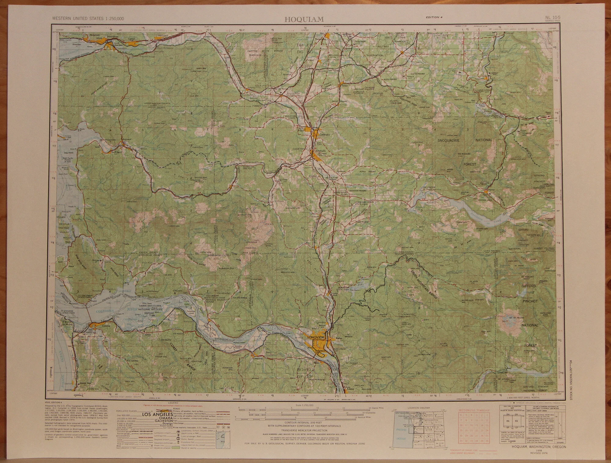 WA OR - Hoquiam 250k 1