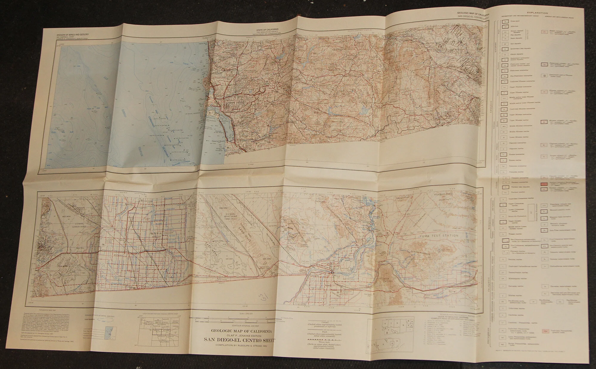 Geologic Map of CA - San Diego/El Centro CA 1
