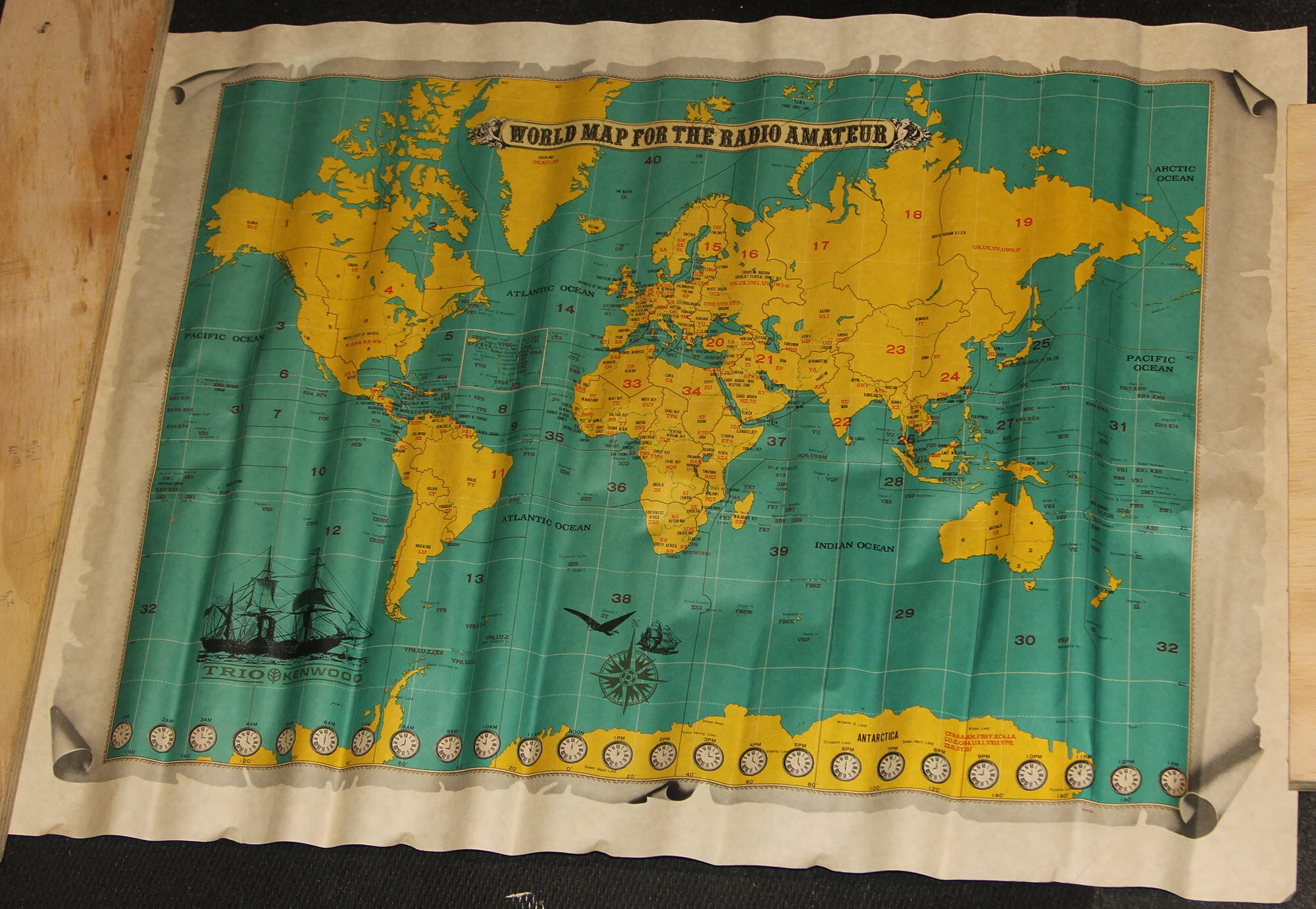 World Map for the Radio Ameteur 1