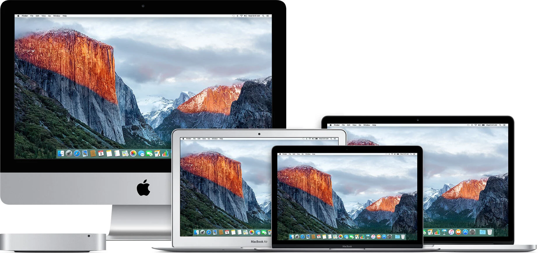 Apple iMac, Mac mini, and MacBook computers representing professional Mac data recovery.