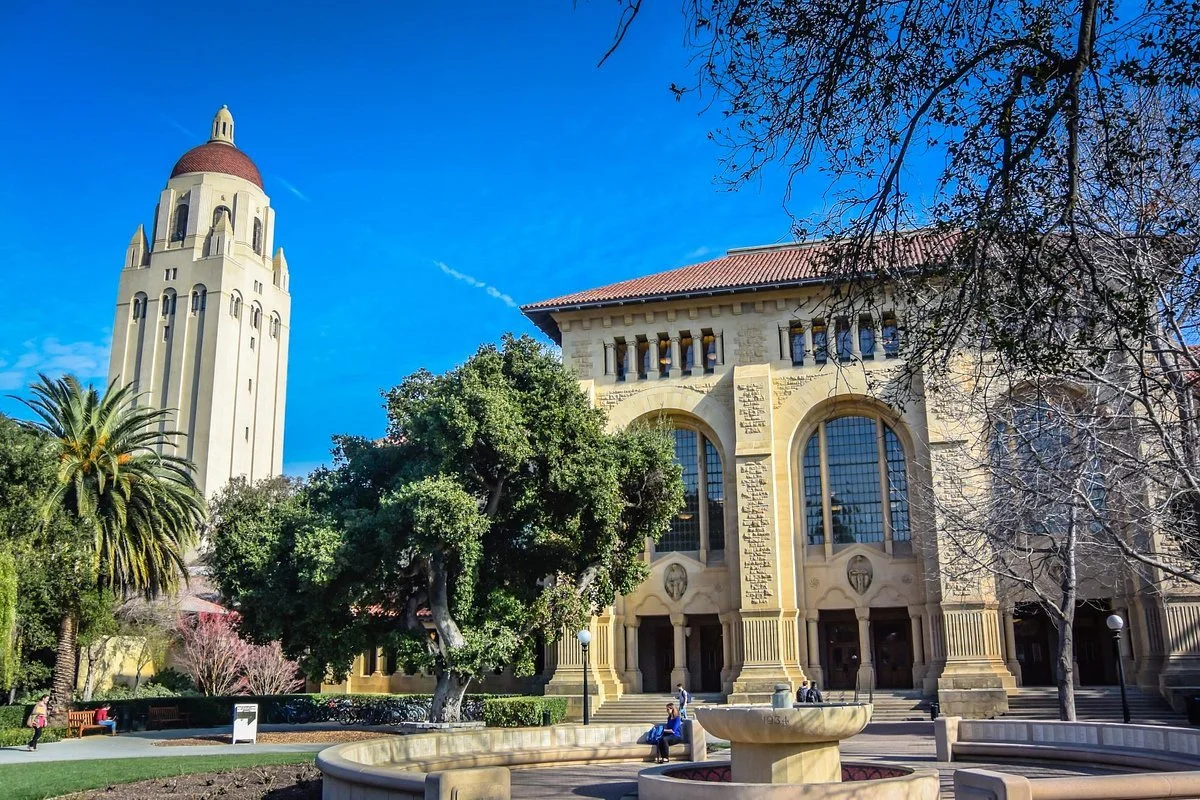 Hoover Tower and Stanford University campus in Palo Alto, California