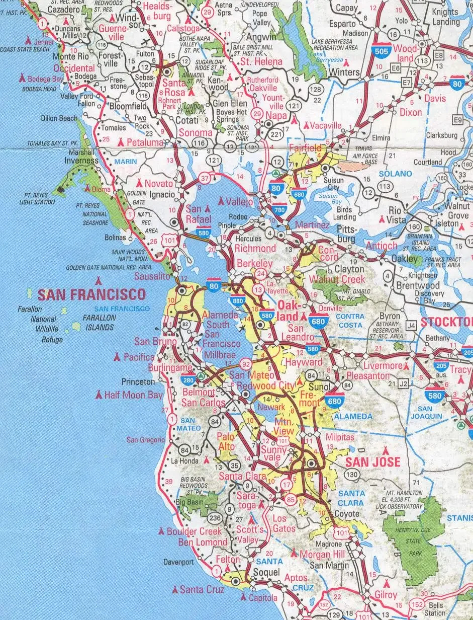 Map of the San Francisco Bay Area showing San Jose, San Francisco, Oakland, Berkeley, Fremont, Palo Alto, and surrounding cities served by our data recovery lab.