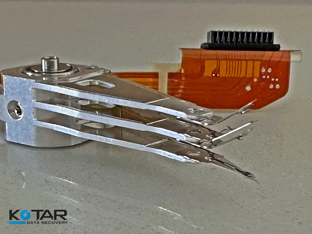 Kotar Data Recovery specialist working on a failed hard drive in San Jose lab”