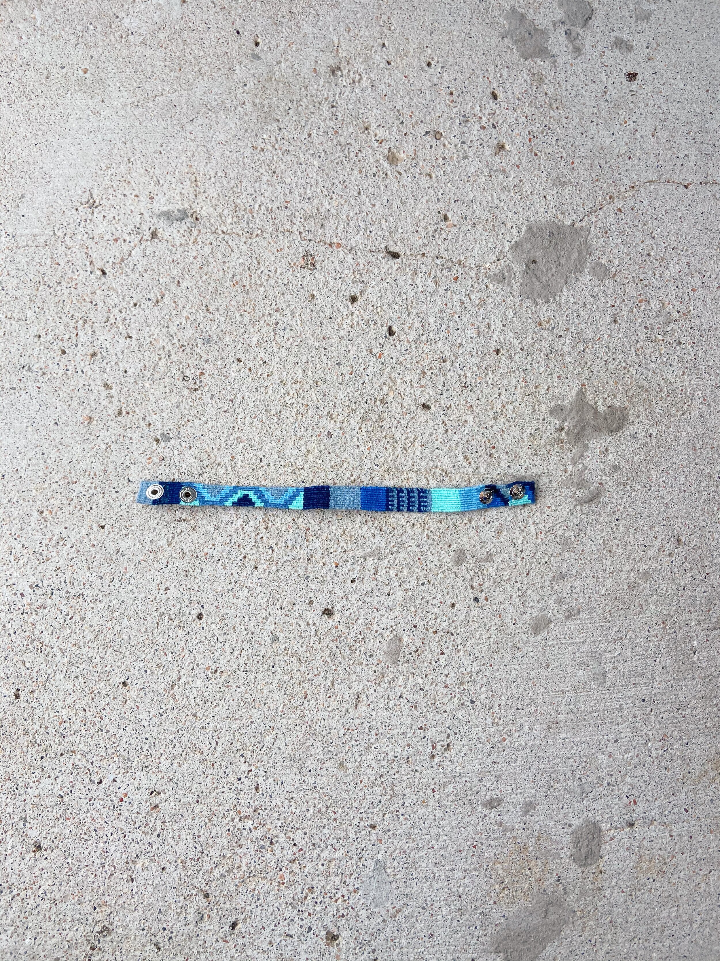 Denim Cinta Friendship Bracelet, Mayan Hands, long shot