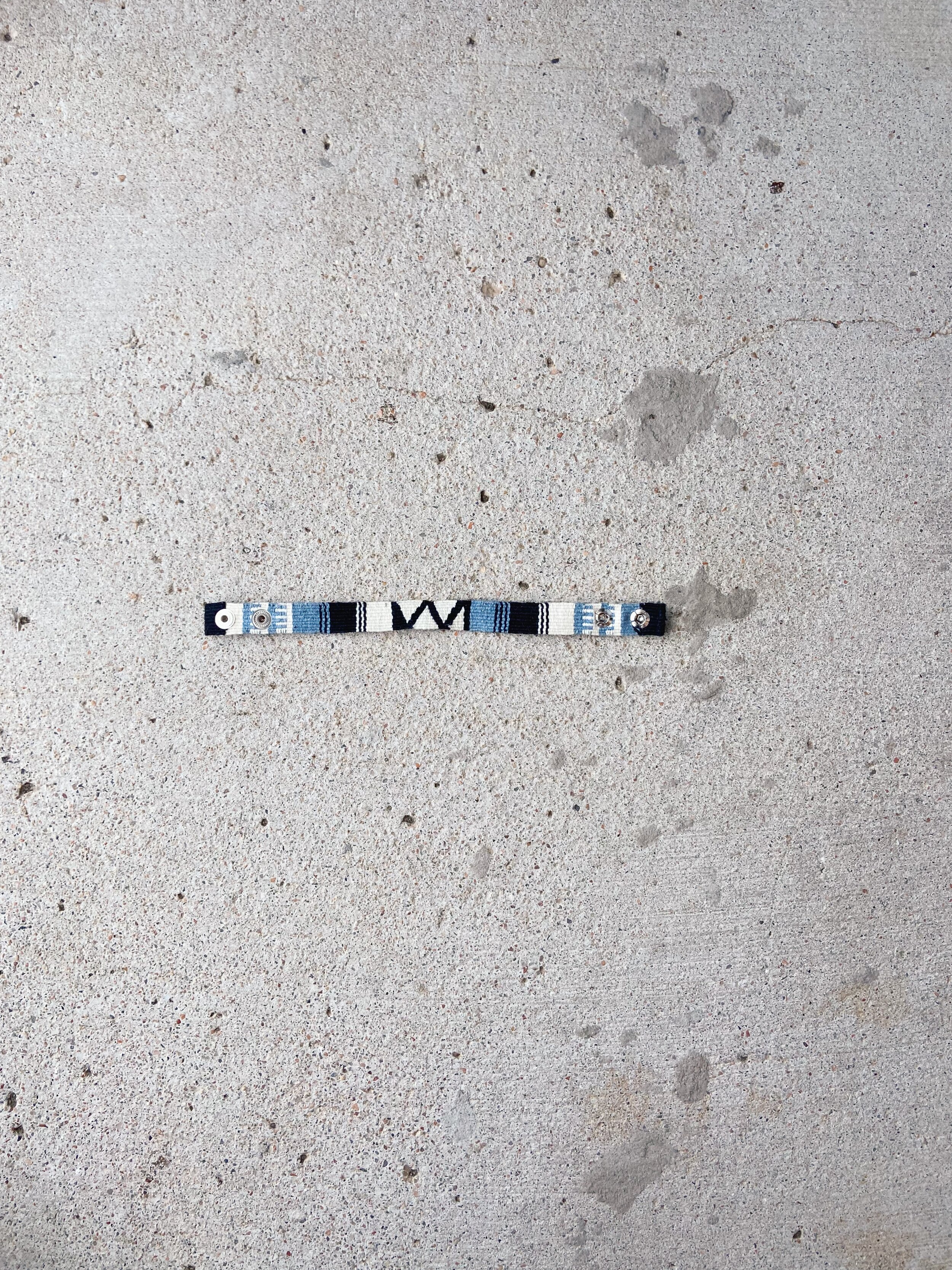 Black and White Cinta Friendship Bracelet, Mayan Hands, long shot