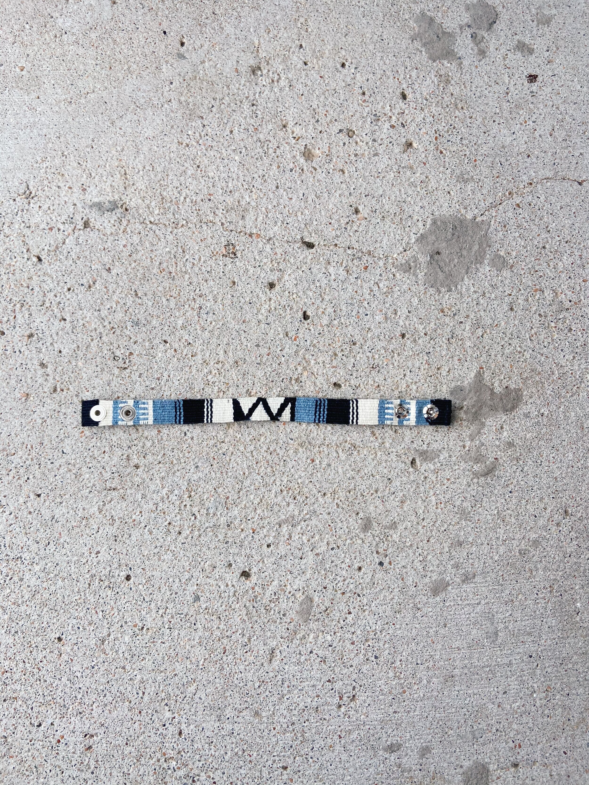 Black and White Cinta Friendship Bracelet, Mayan Hands