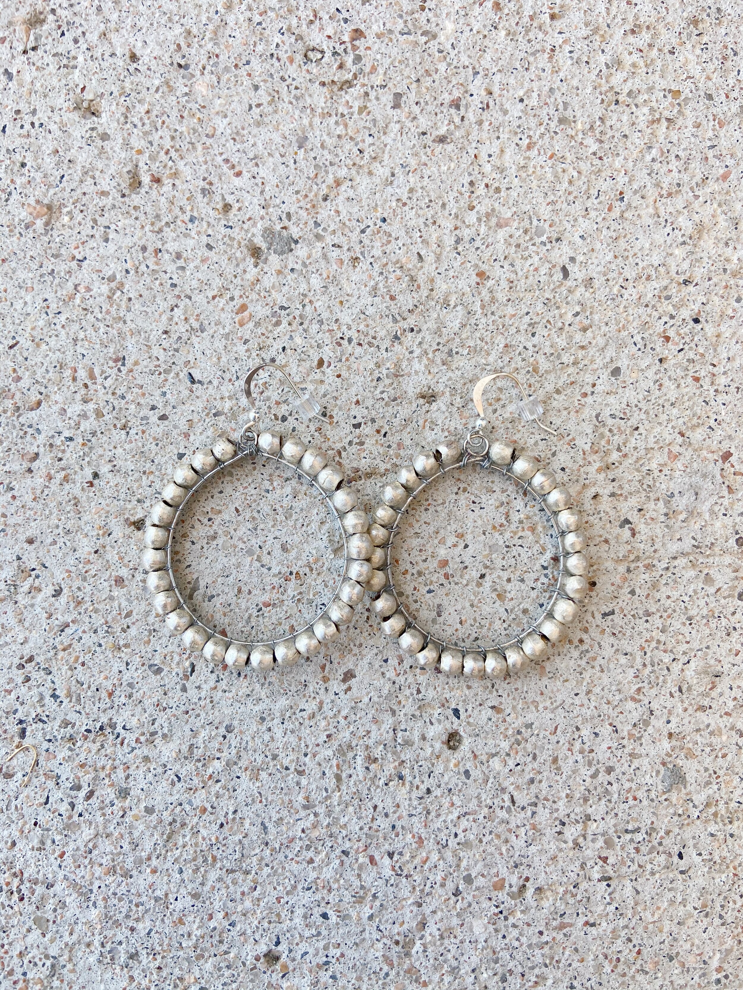 Silver Eclipse Artillery Earrings, Fair Anita