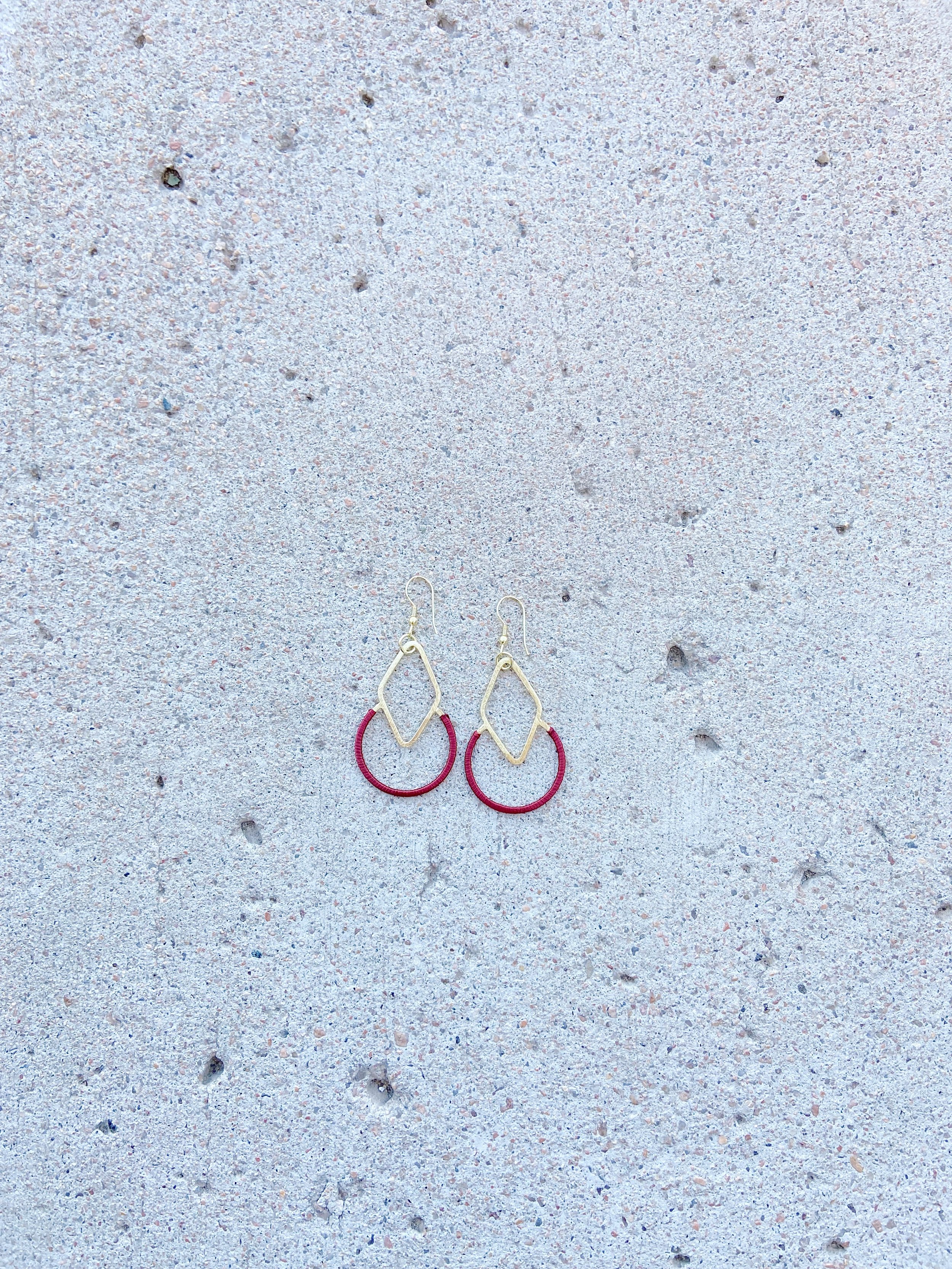 Graphic Threads Earrings, Mata Traders, long shot