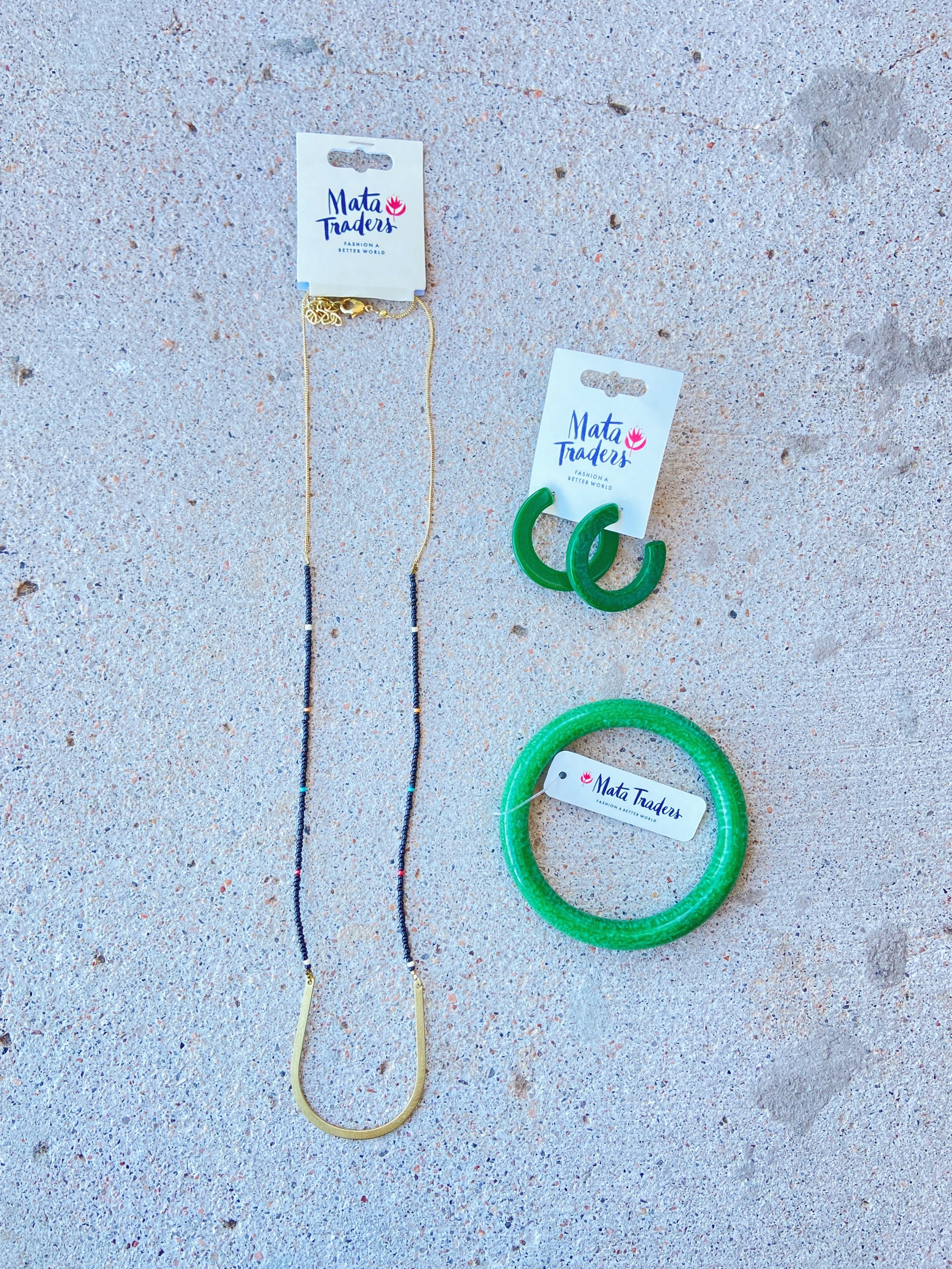 Carolina Necklace, Jade Hoop Earrings, Jade Cuff Bracelet