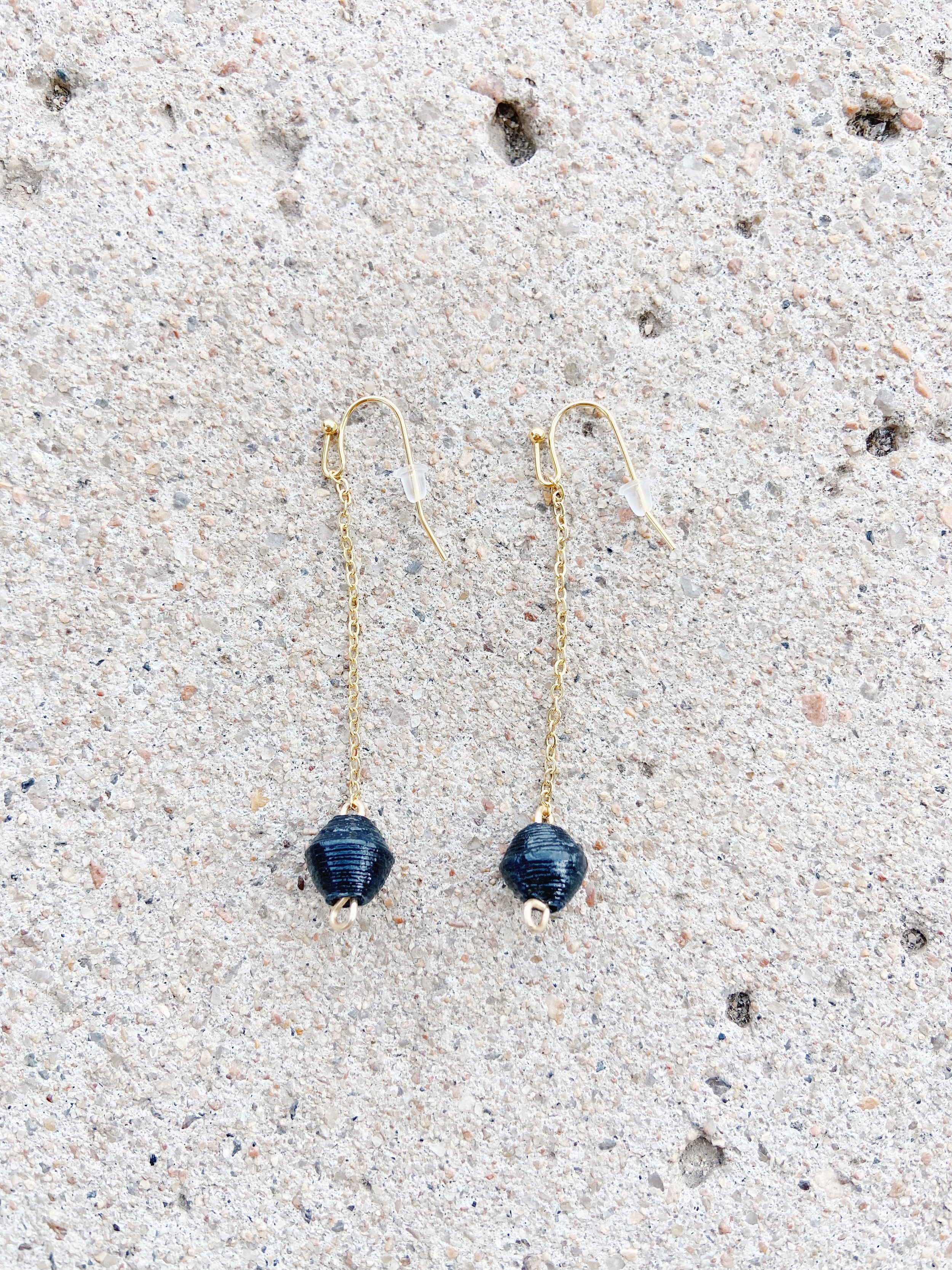 Dainty Drop Earrings - Black, Dreamer & Co.