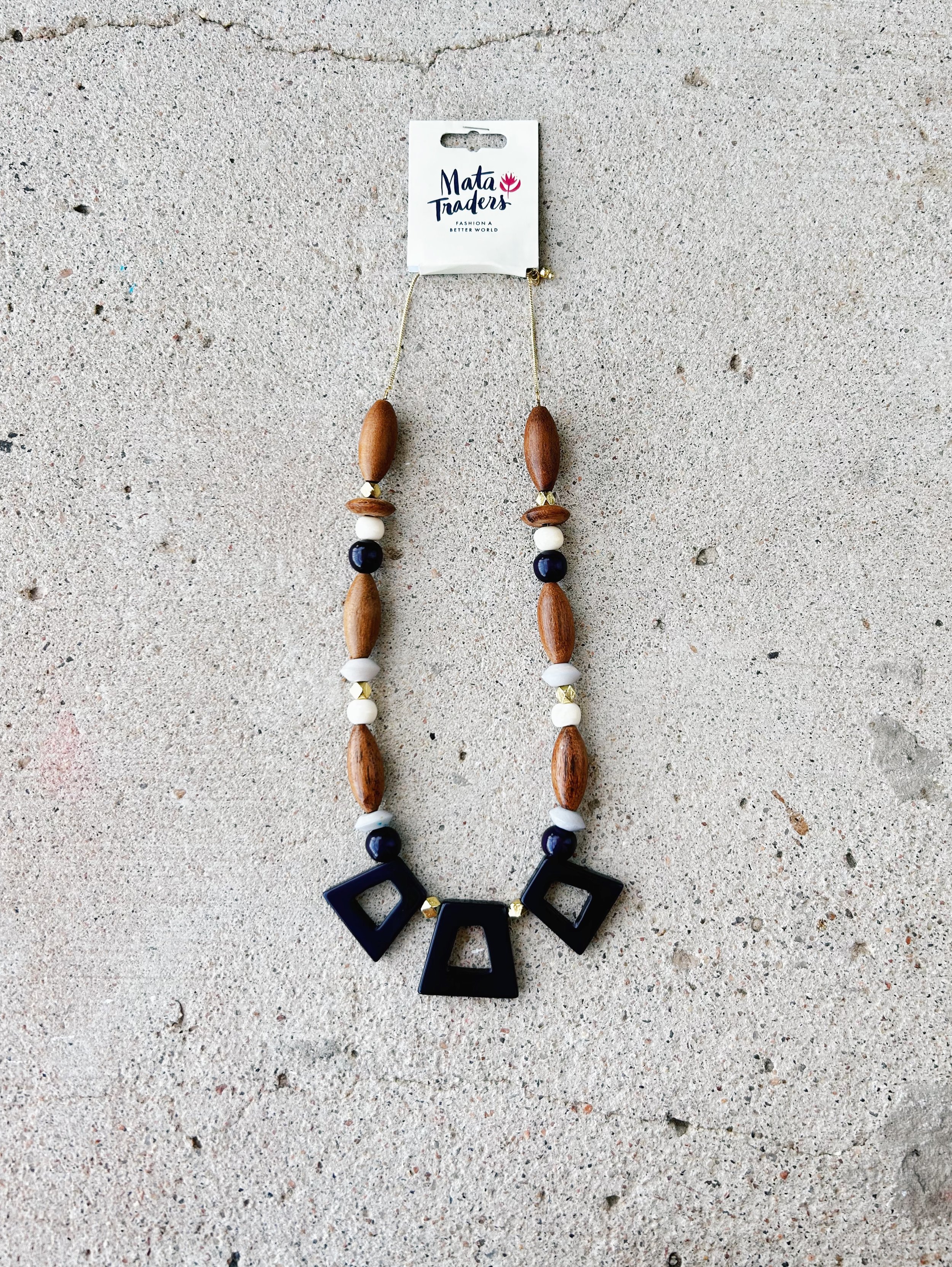 The Kolkata Necklace is shown with its original Mata Traders packaging.