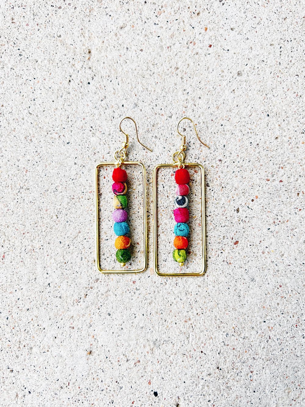 Kantha earrings clearance