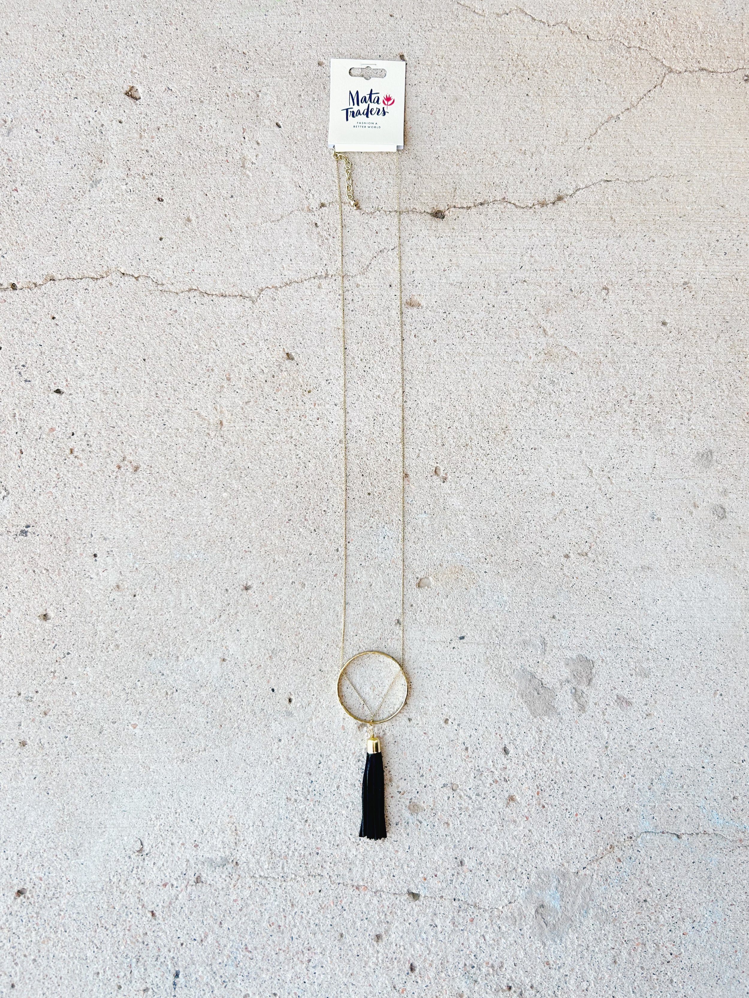 The Ellaria Tassel Necklace comes from Mata Traders and will ship with its original Mata Traders packaging.
