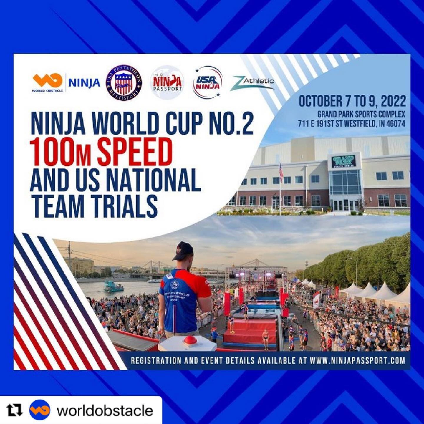 We’re making progress! Another huge milestone for anybody interested in Ninja as a sport. Oct 2022 in Indianapolis for World Cup. More info to come soon
#Repost @worldobstacle with @use.repost
γ»γ»γ»
2022 NINJA WORLD CUP & US NATIONAL CHAMPIO