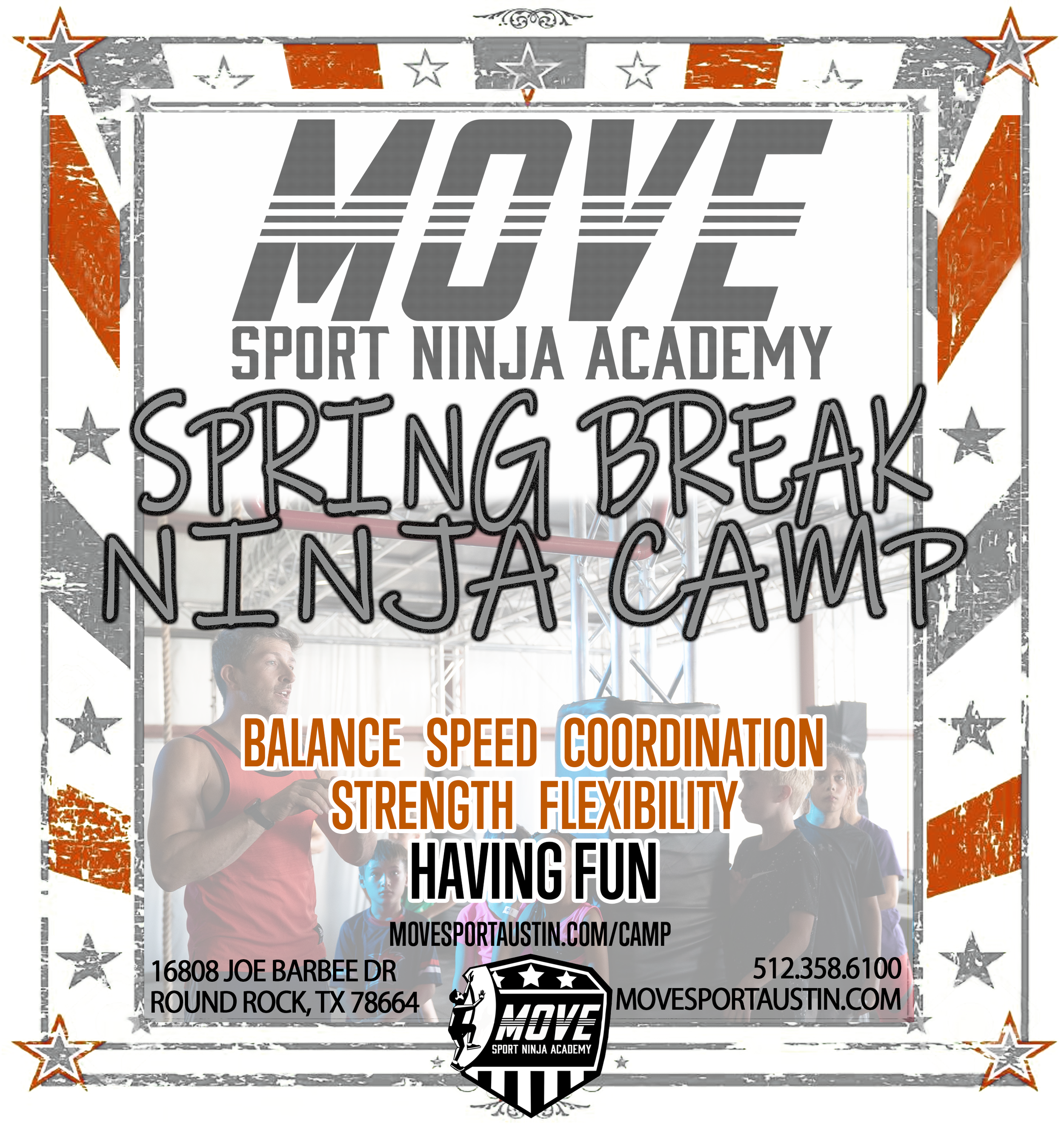 [3/15/27 - 3/19/27] Austin SPRING BREAK Camp - Ninja Warrior