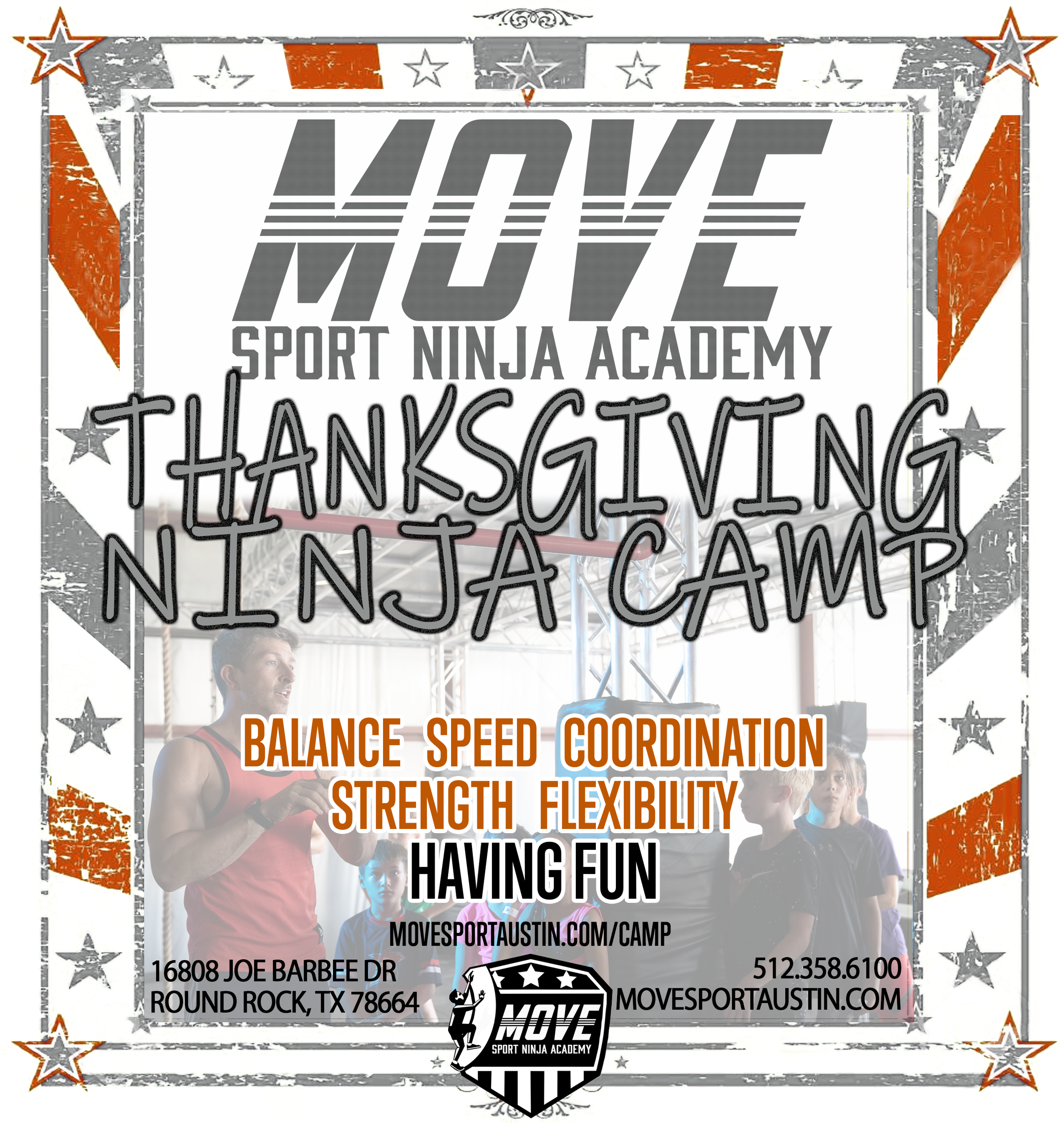 [11/23/26 - 11/27/26] Austin FALL BREAK Camp - Ninja Warrior