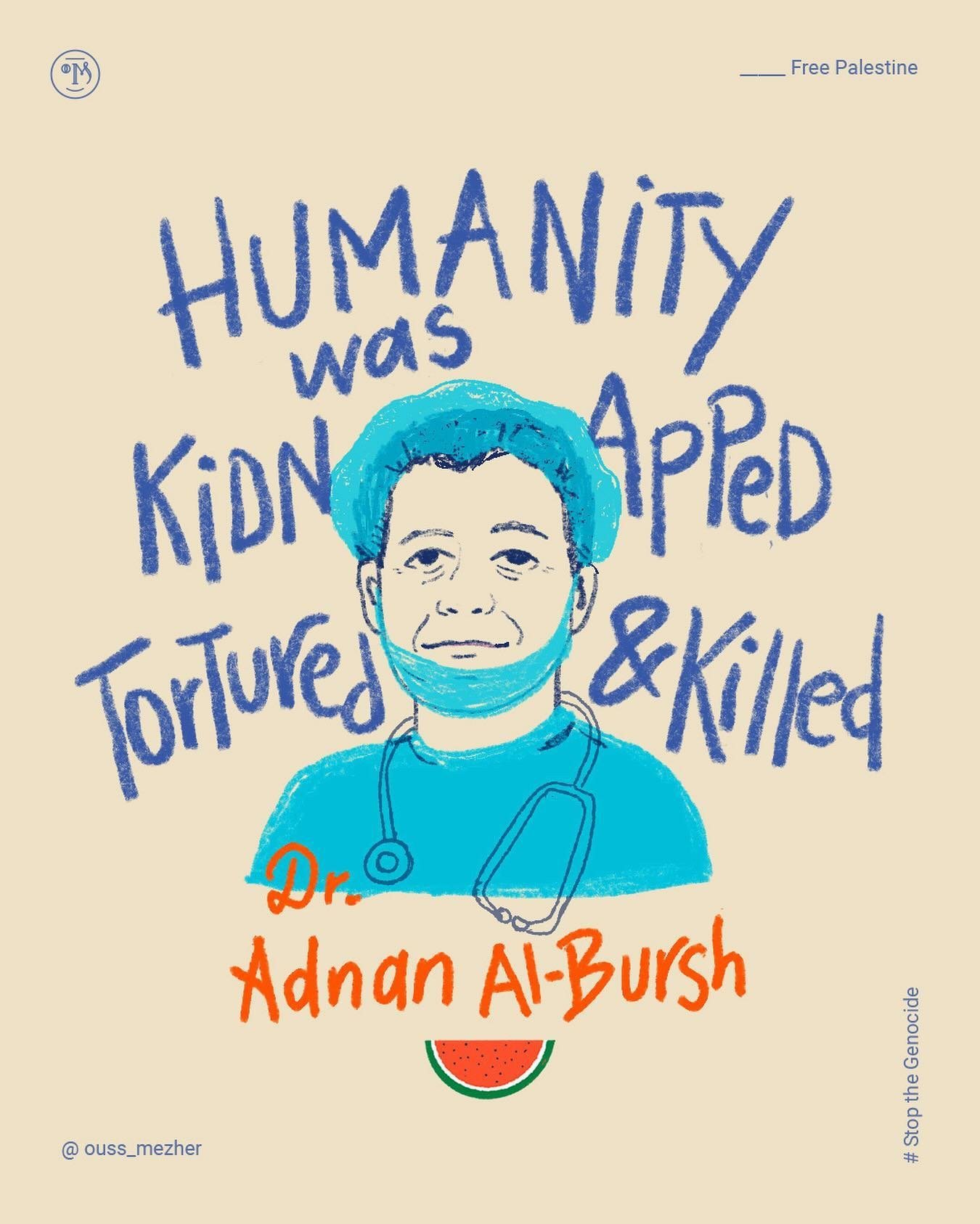 Humanity Died&hellip;
Tribute to Dr Adnan al-Bursh a great human being.
No justice No peace 
.
.
#freepalestine #stopgenocideingaza