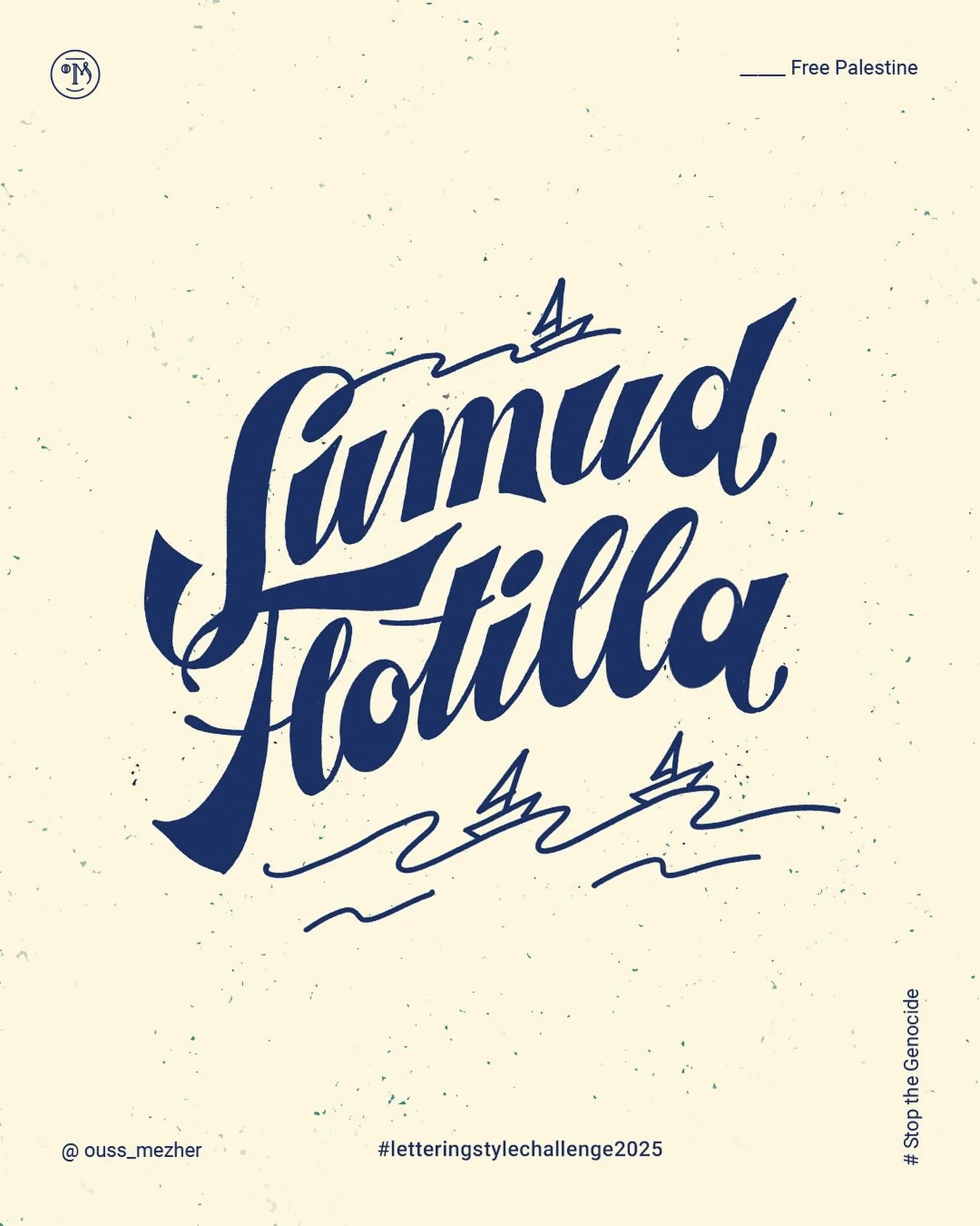 While these brave amazing people doing the work of our depraved coward governments &hellip;
I&rsquo;m watching and sketching clumsy letters while asking where is god. 
#letteringstylechallenge2025 #scriptlettering #flotilla