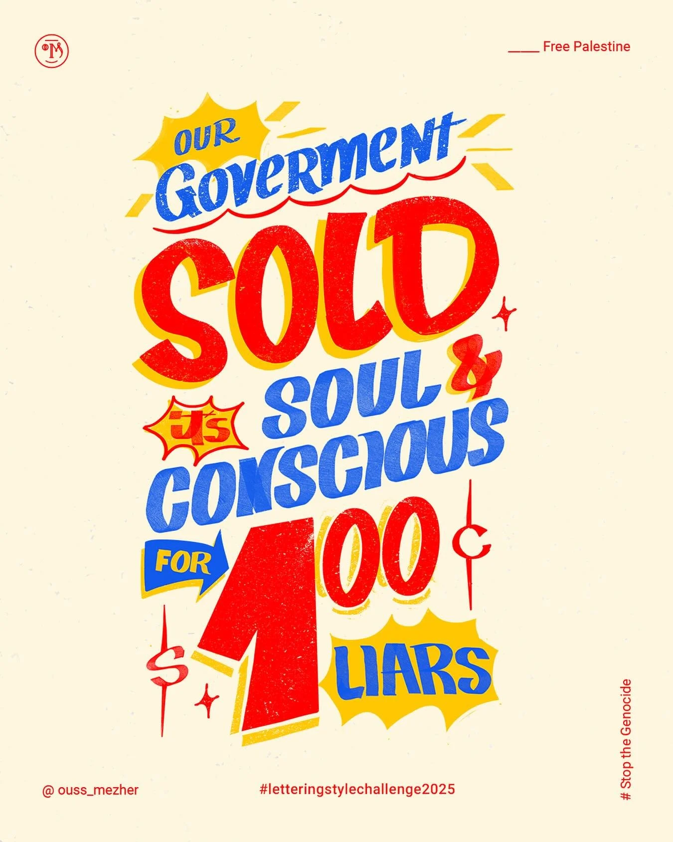 Well our government is still lying about all the arms that is sending to is ra hell &hellip;. 
I did another clumsy lettering piece that depicts our soulless government.
They are still blo wing kids &hellip;
&hellip;.
#letteringstylechallenge2025 #sh