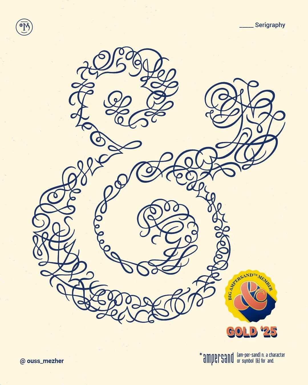 So excited and proud to be the gold winner 🏅 for Big Ampersand 2025 ✨ 
Thank you Martina and team and amazing creatives for the prize.
#bigampersand #goldwinner #letteringartist #adobe illustrator #ampersand