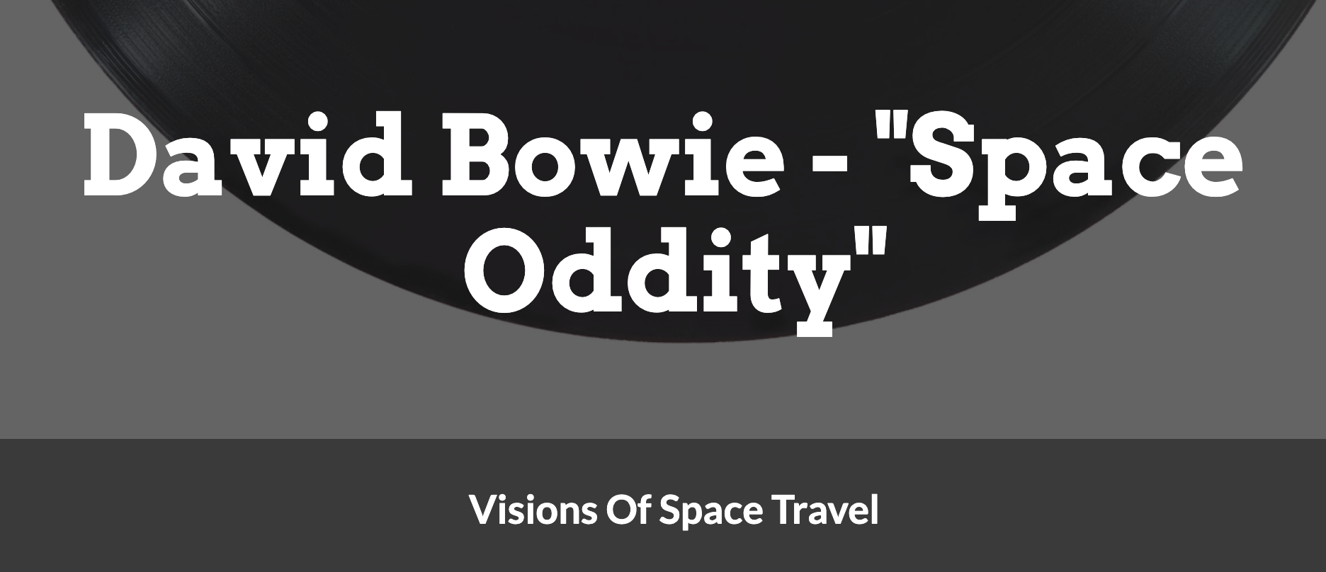 David Bowie - "Space Oddity"