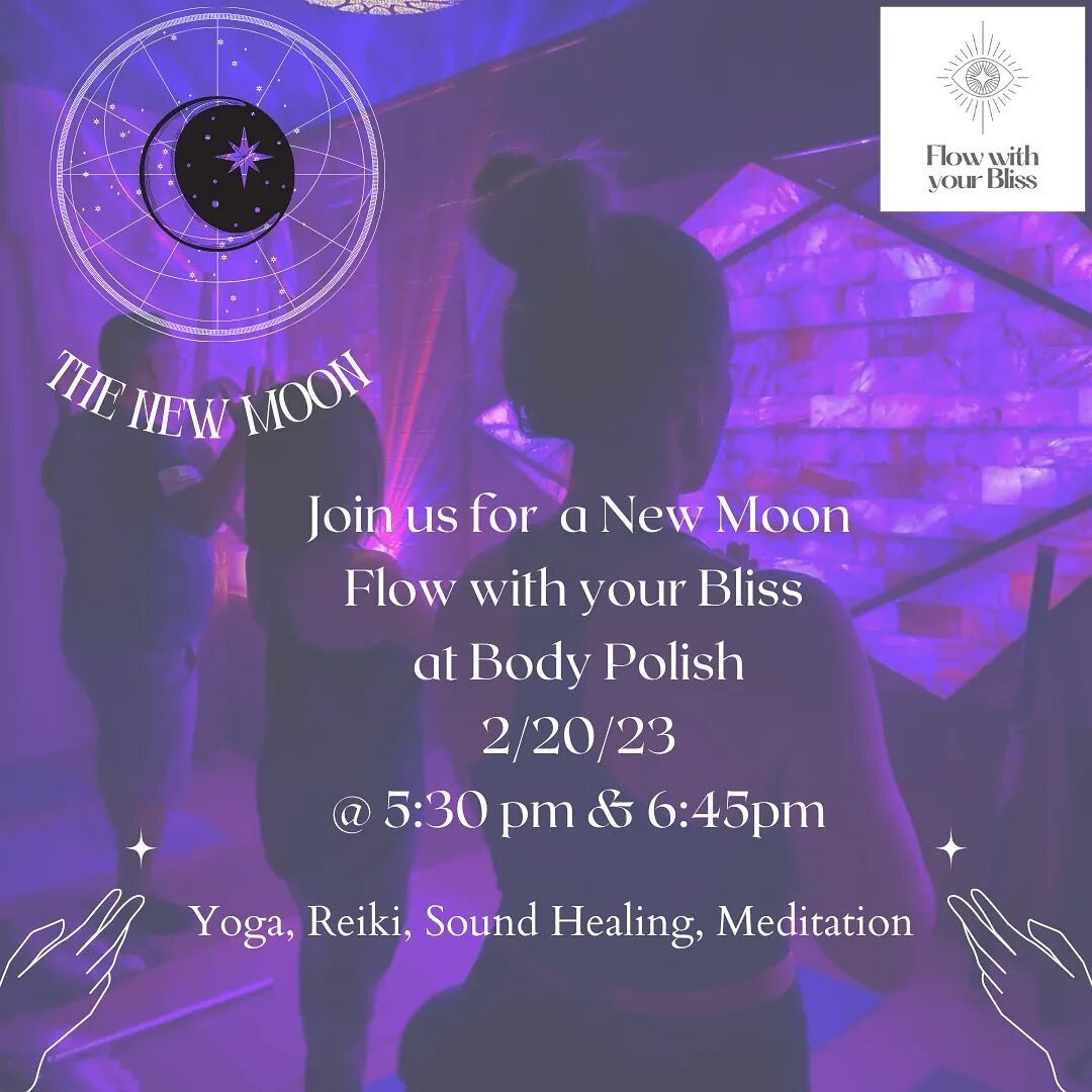 February 20th 
5:30 &ndash; 6:30 &amp; 6:45 &ndash; 7:45

We are so excited to collaborate with @bodypolishboutique for this special new moon ceremony!!

We are offering buy on get one 50% off on this February event.

Join Chrissy of @theflowoflight 