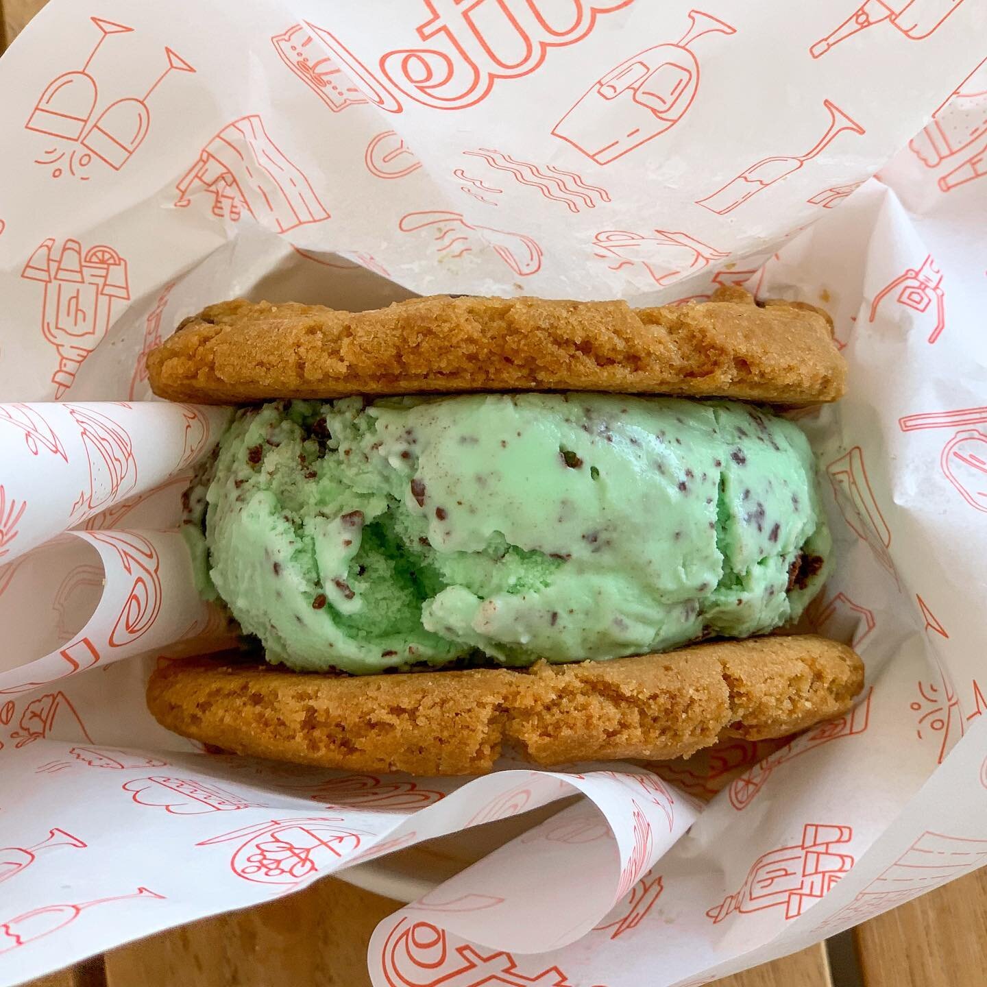 Treat yourself with our Ice Cream Kookie.  Fresh baked cookies and deliciously creamy ice cream. 🍪