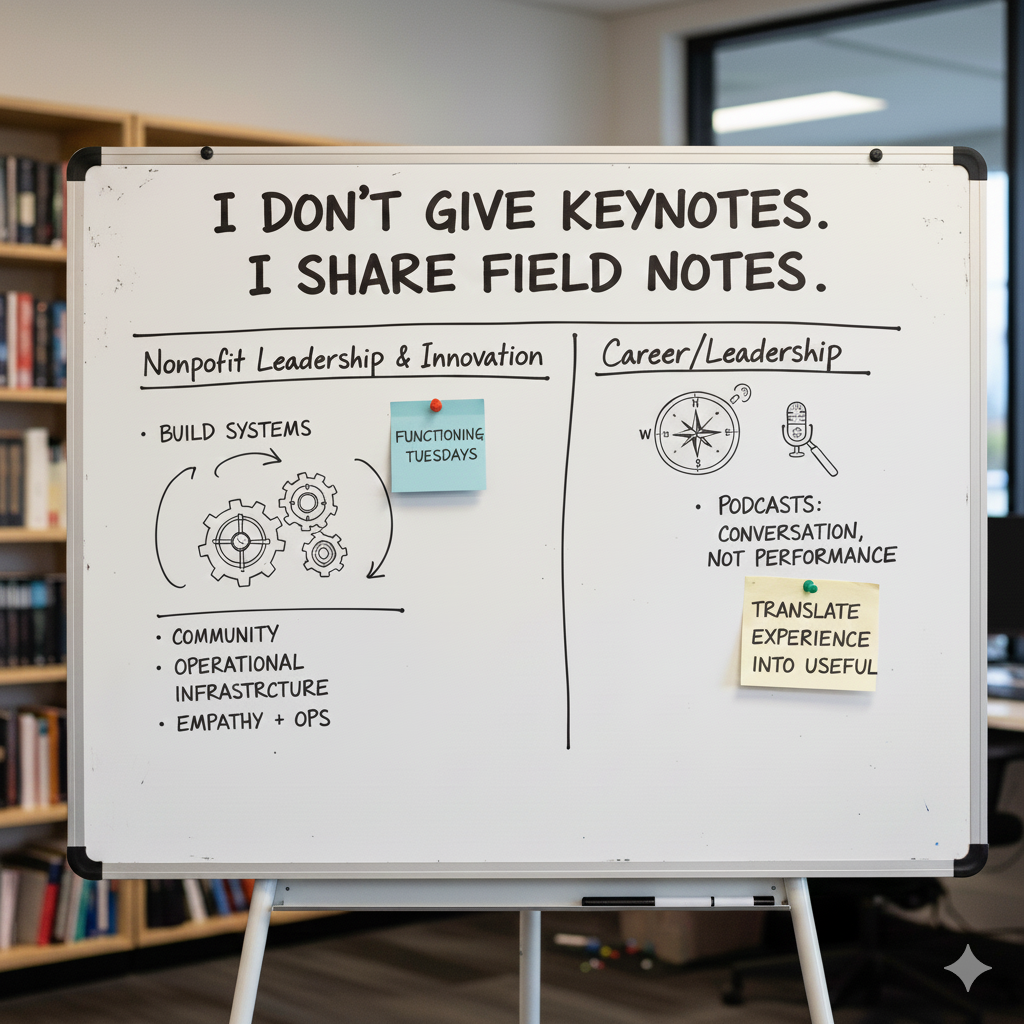 I Don’t Give Keynotes. I Share Field Notes.