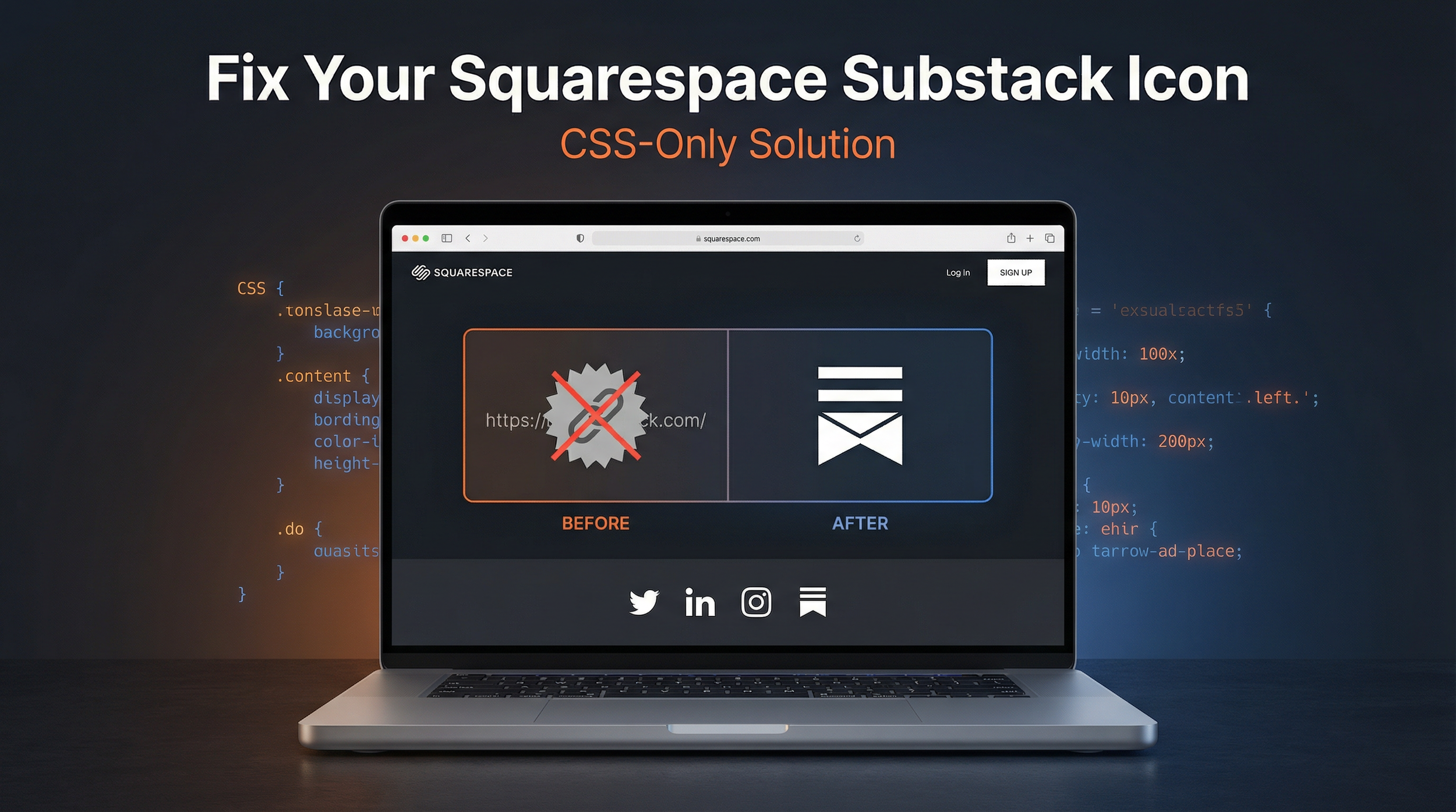 Fixing the Missing Substack Logo in Squarespace