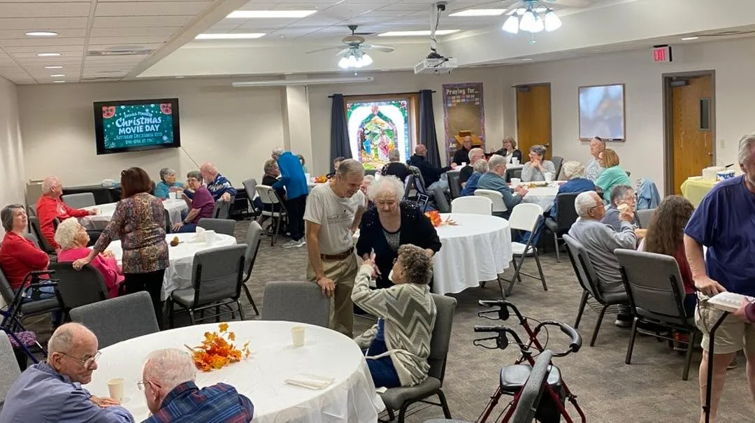 Our Pie Fellowship was a hit! So many delicious pies and even richer conversations! We should have grabbed a photo of all the pies before they were eaten on, for the picture attached here is just a portion of them after the crew went through! 

Hope 