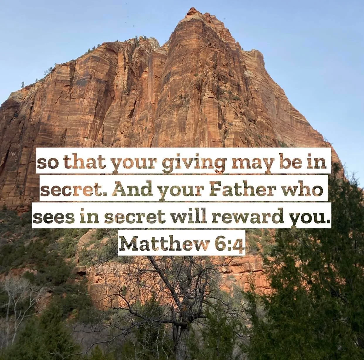 Matthew 6 &ndash; Pastor Mac Daily DEVO
 
&hellip;so that your giving may be in secret. And your Father who sees in secret will reward you. Matthew 6:4 &ndash;Much of what was outlined in this chapter was Jesus teaching how to properly worship the Lo