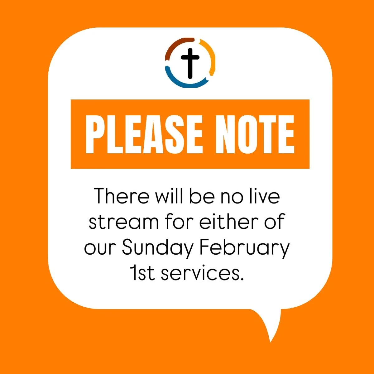 There will be no live stream for either of our Sunday February 1st services. We will be speaking about some of our overseas missionaries whose locations cannot be disclosed over social media, so to protect their ministry efforts we will not be stream