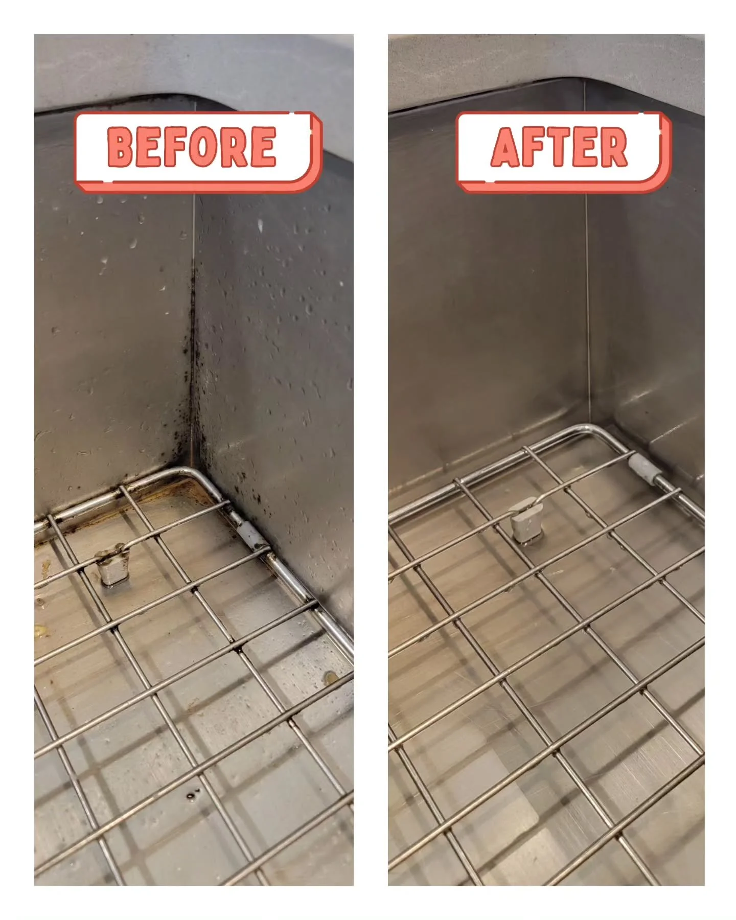 Sinks can be the most SATISFYING to clean! From those right-angle corners, to the bottom grate, we will get it sparkling like new again ✨️

🧽🧽🧽🧽🧽🧽

#beforeandafter #satisfying #housecleaning