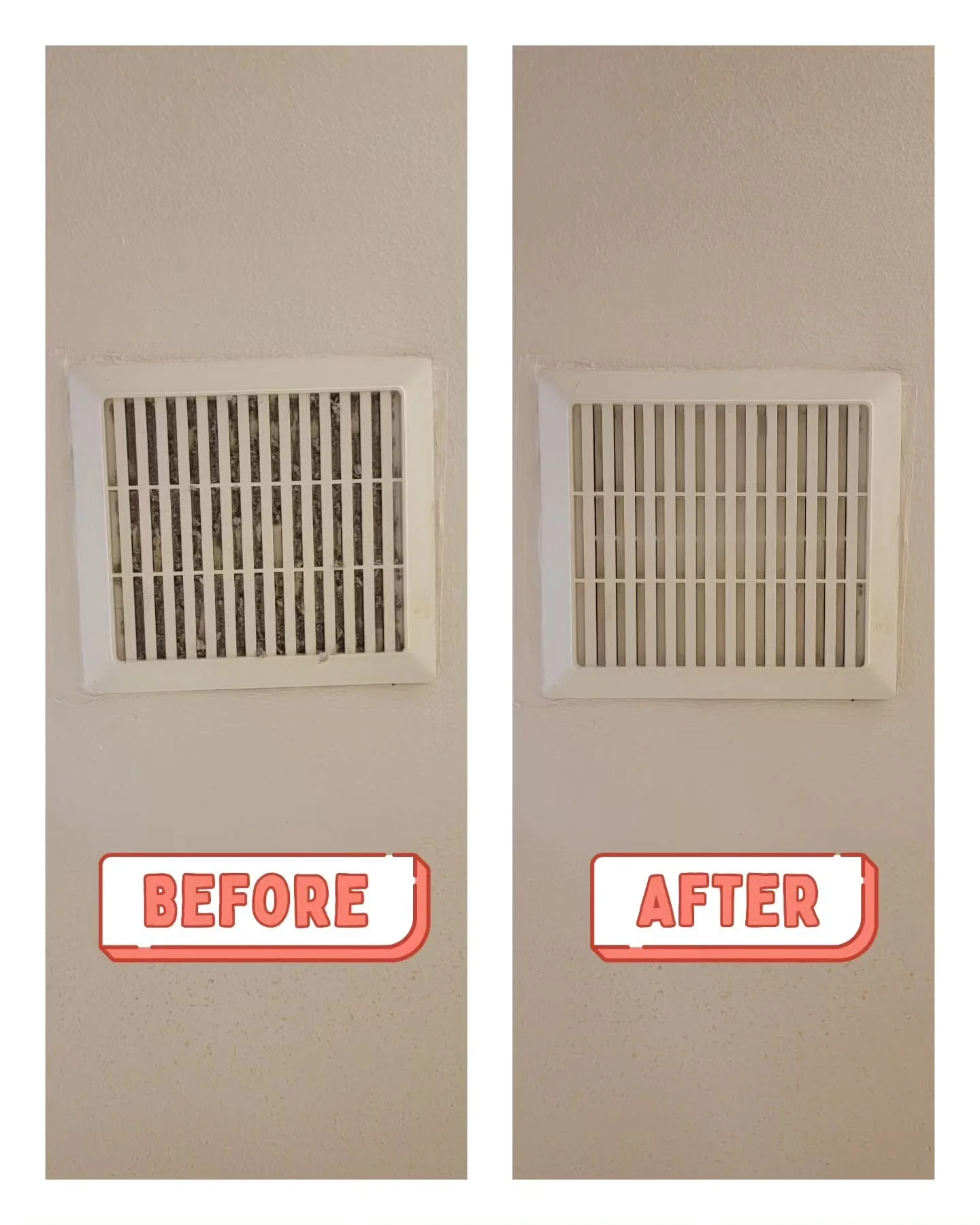 Have you looked up while you 💩 recently? Because your bathroom fan may not be as clean as you'd think! Swipe for the aftermath.

💩💩💩💩💩💩💩

#beforeandafter