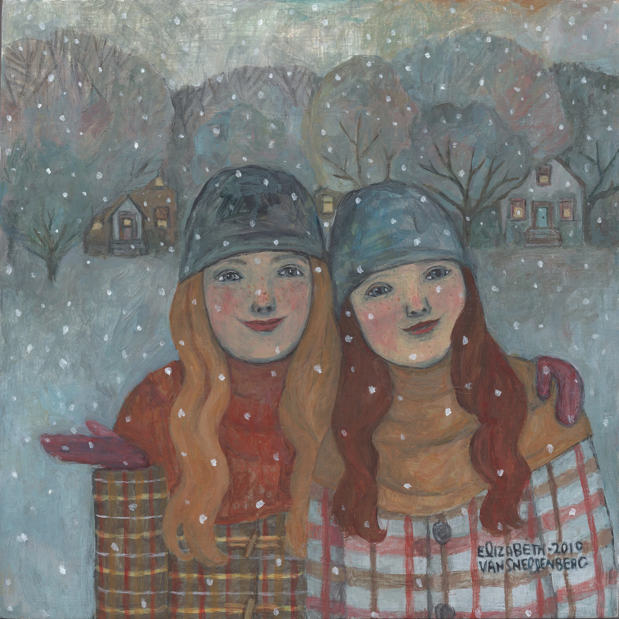 margot &amp; marissa delighted by snow