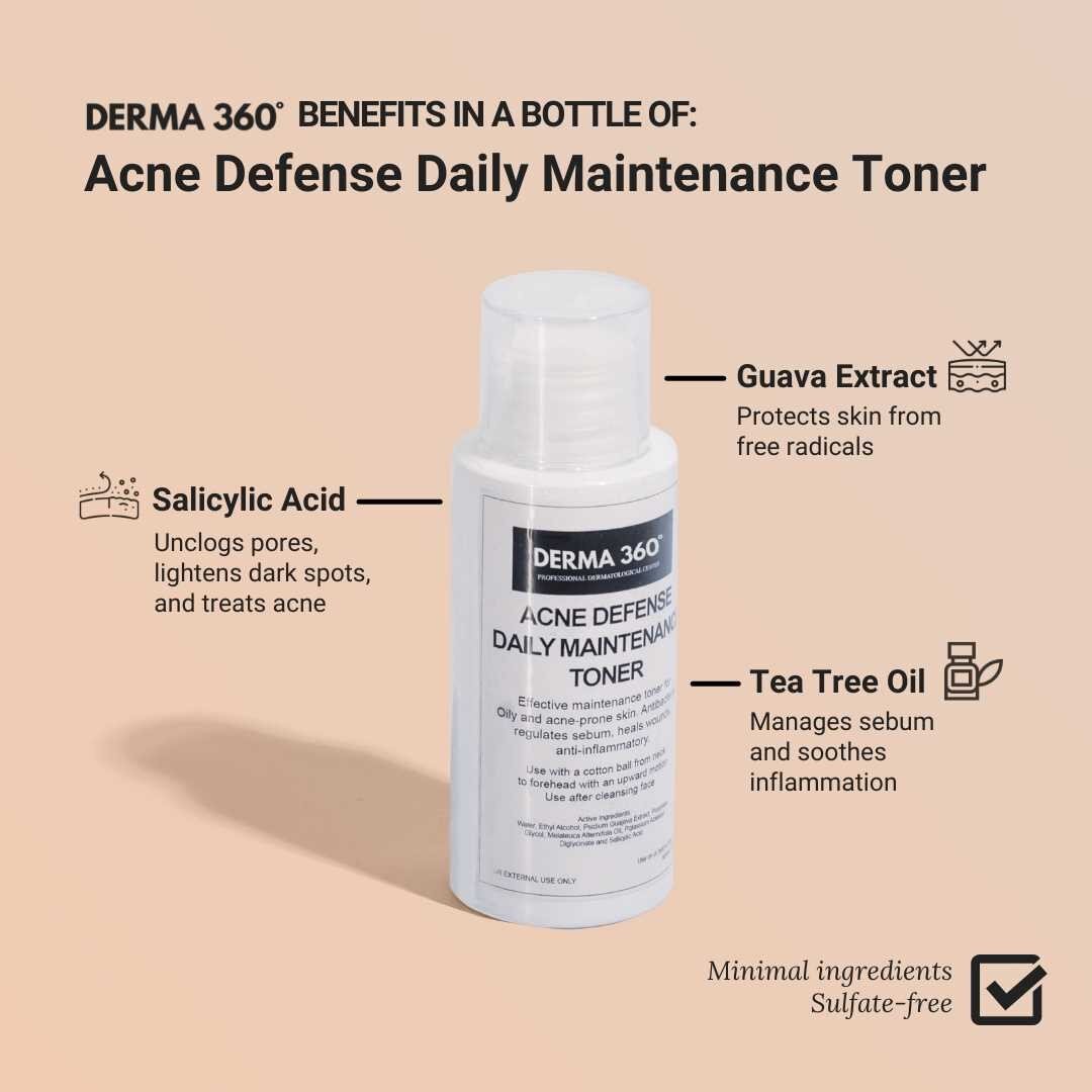 Protect your skin from acne, inflammation, and congestion by focusing on maintaining clean, healthy skin. 

Dermatologists recommend this toner for:
Oily, acne-prone skin, maskne-prone skin

Pre-order: derma360.com.ph/pharmacy
Viber/SMS: 0917 530 036